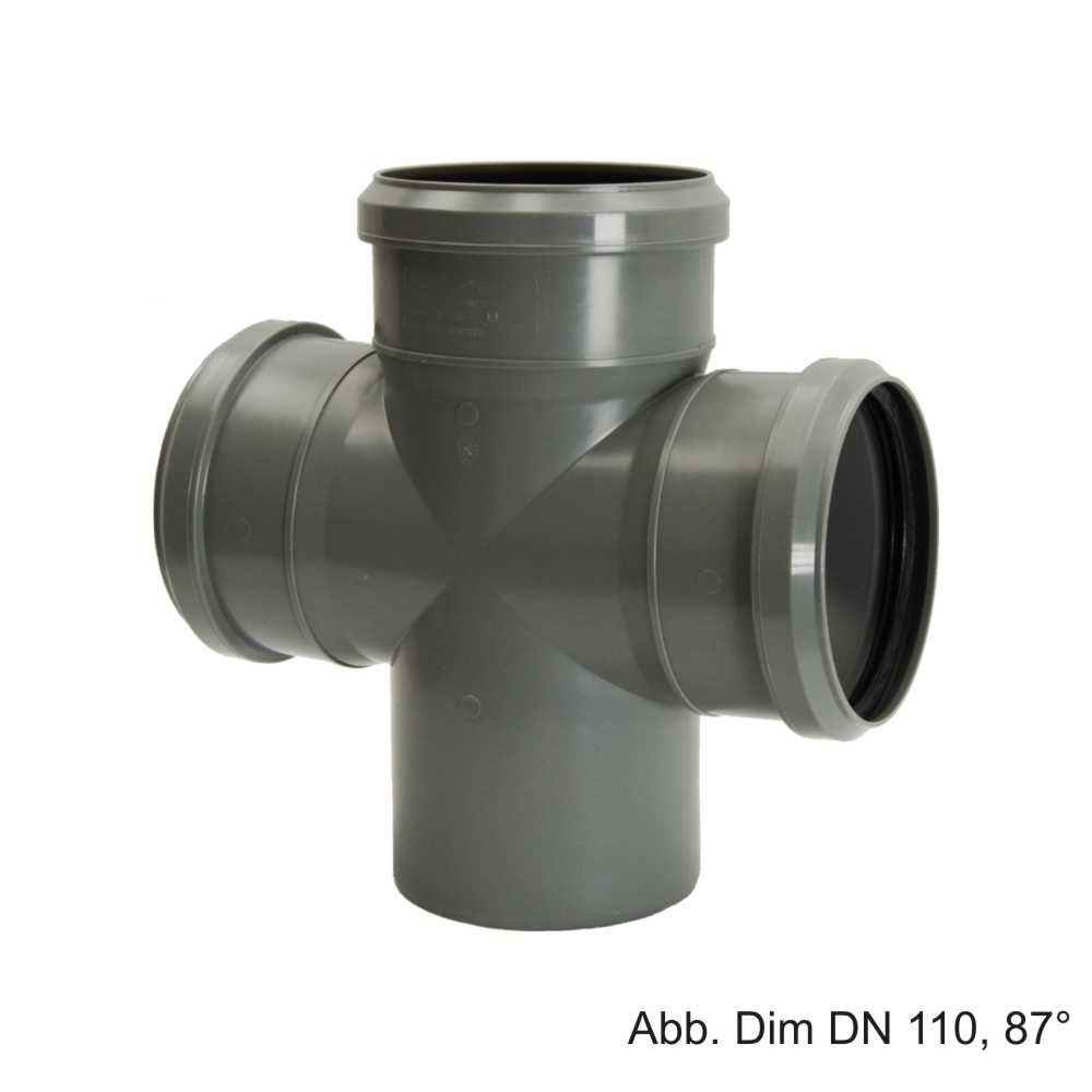 Ostendorf Kunststoffe Wasserrohr HT-Doppelabzweig DN 110-110-110-87°
