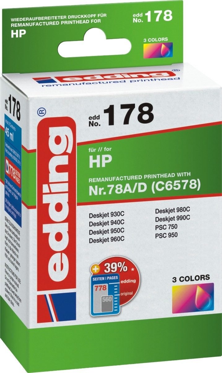 edding Tintenpatrone kompatibel mit HP Nr. 78 colour Nachfülltinte (x)