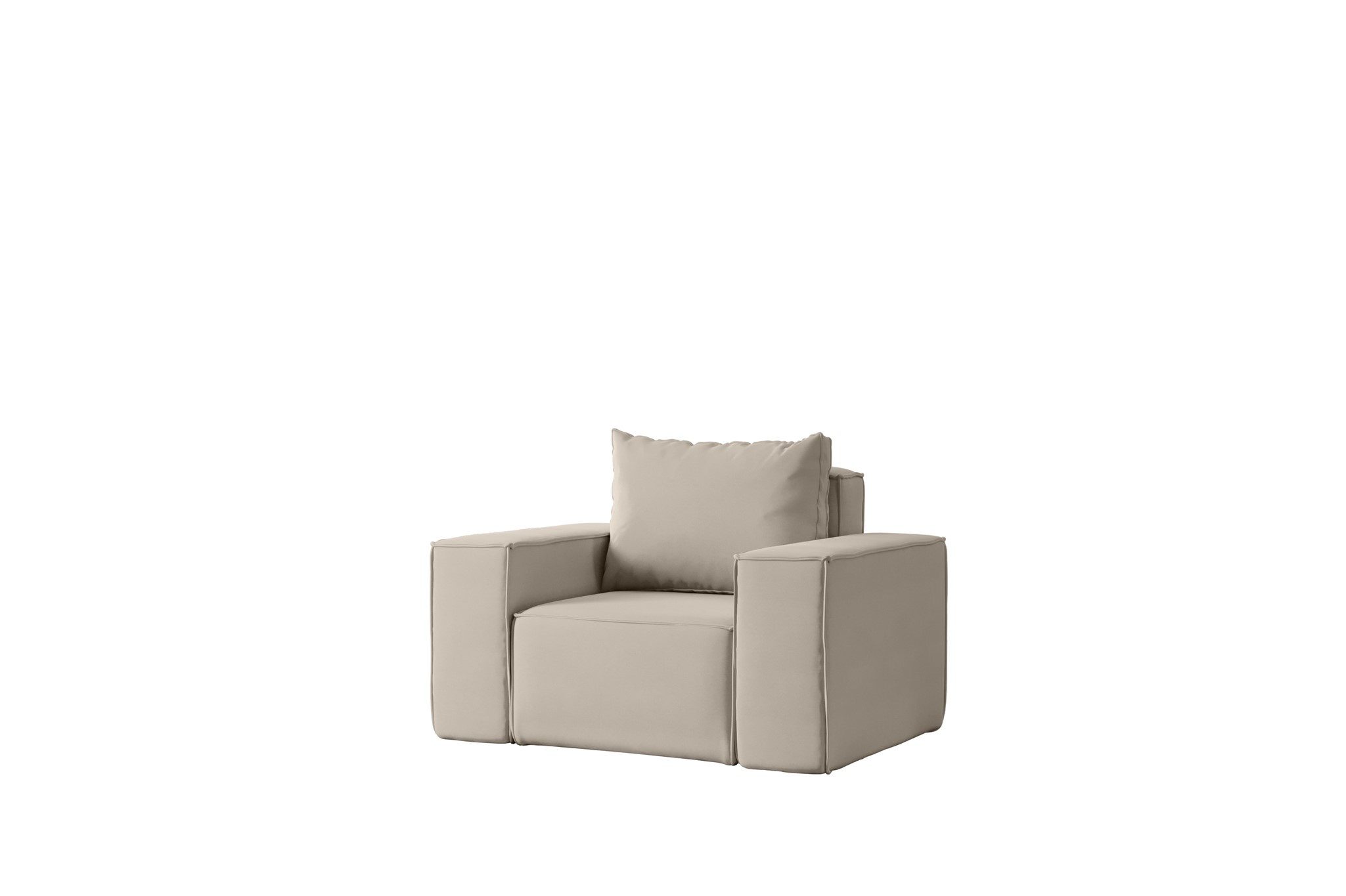 Fun Möbel Sessel Designersessel ESTELLE in Stoff (Die Serie ESTELLE bietet eine große Auswahl an Möbeln), Rücken echt bezogen