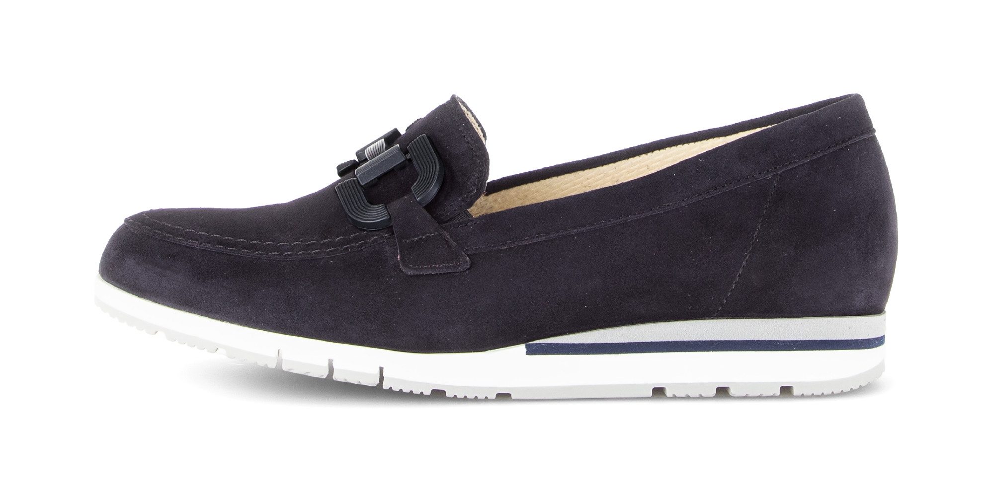 Gabor FLORENZ Slipper Keilabsatz, Schlupfschuh, Businessschuh mit Zierkette
