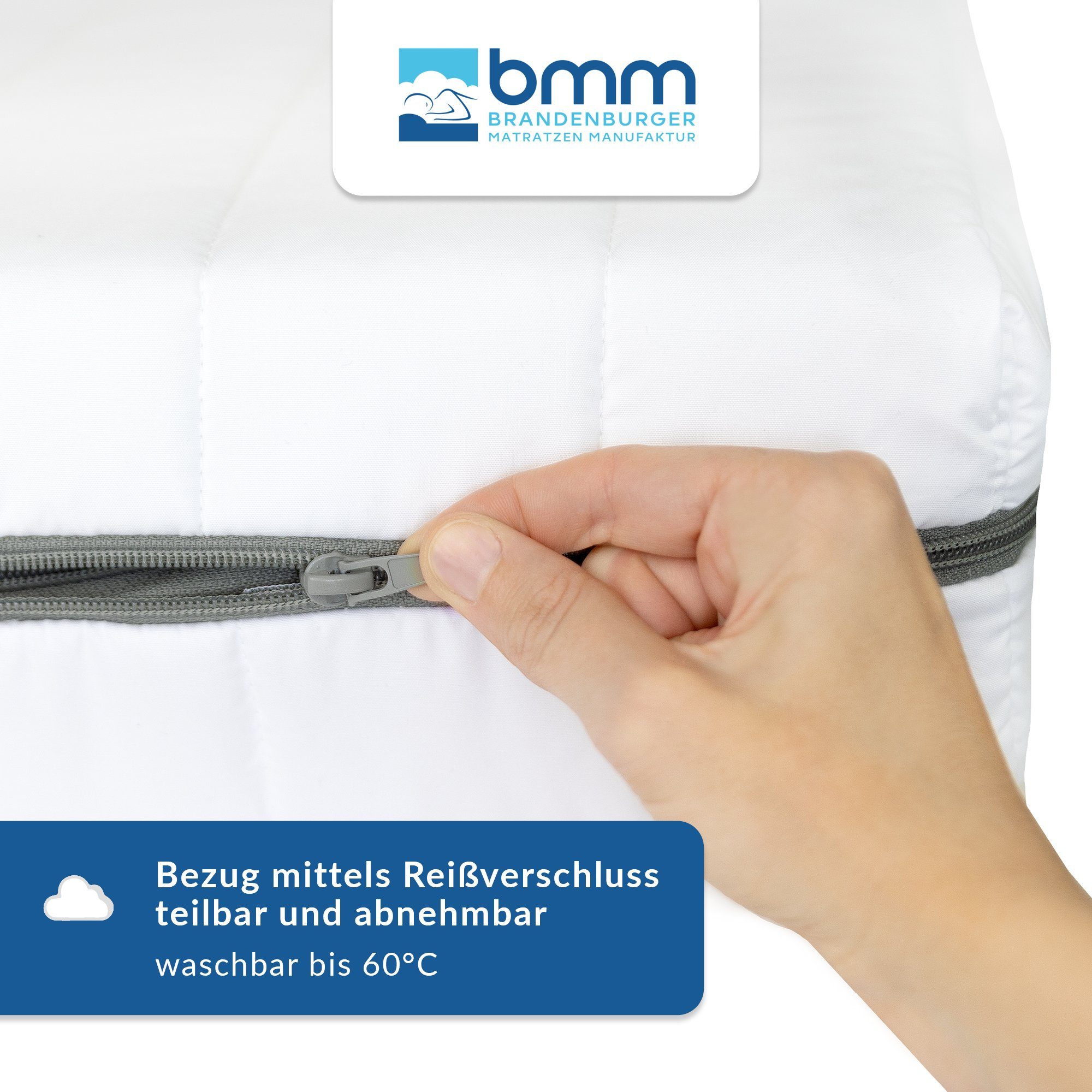 Komfortschaummatratze KLASSIK XXL, BMM, 12 cm hoch, ergonomischer 7-Zonen KSCell®-Schaum, Made in Germany