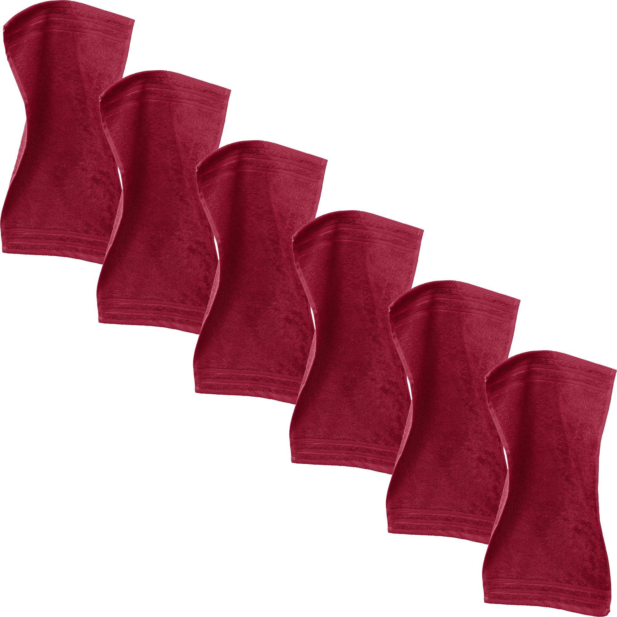 Erwin Müller Gästehandtuch Gästetuch "Heidelberg" 6er-Pack, Frottier, Walk- günstig online kaufen