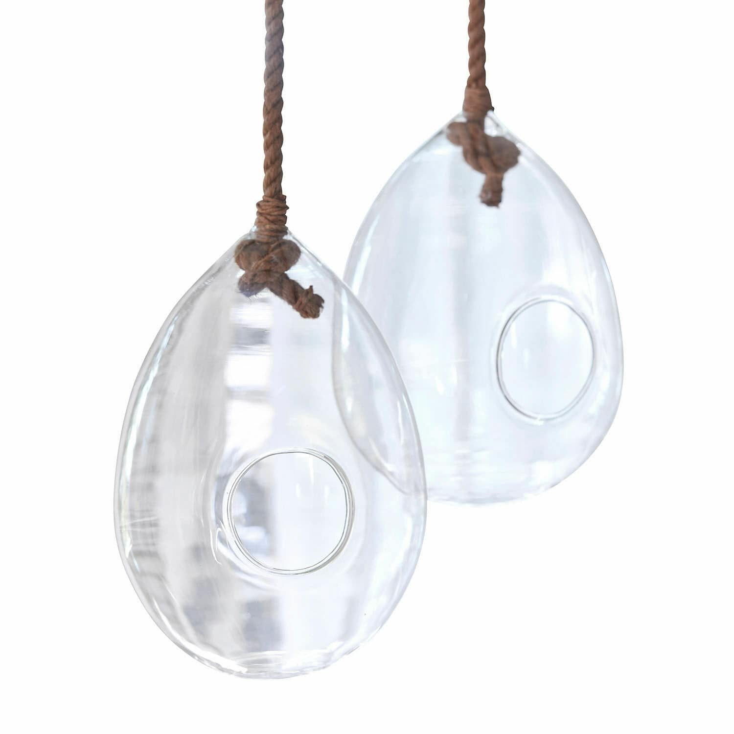 Mirabeau Osterei Glas-Ei 2er Set Noam klar/braun