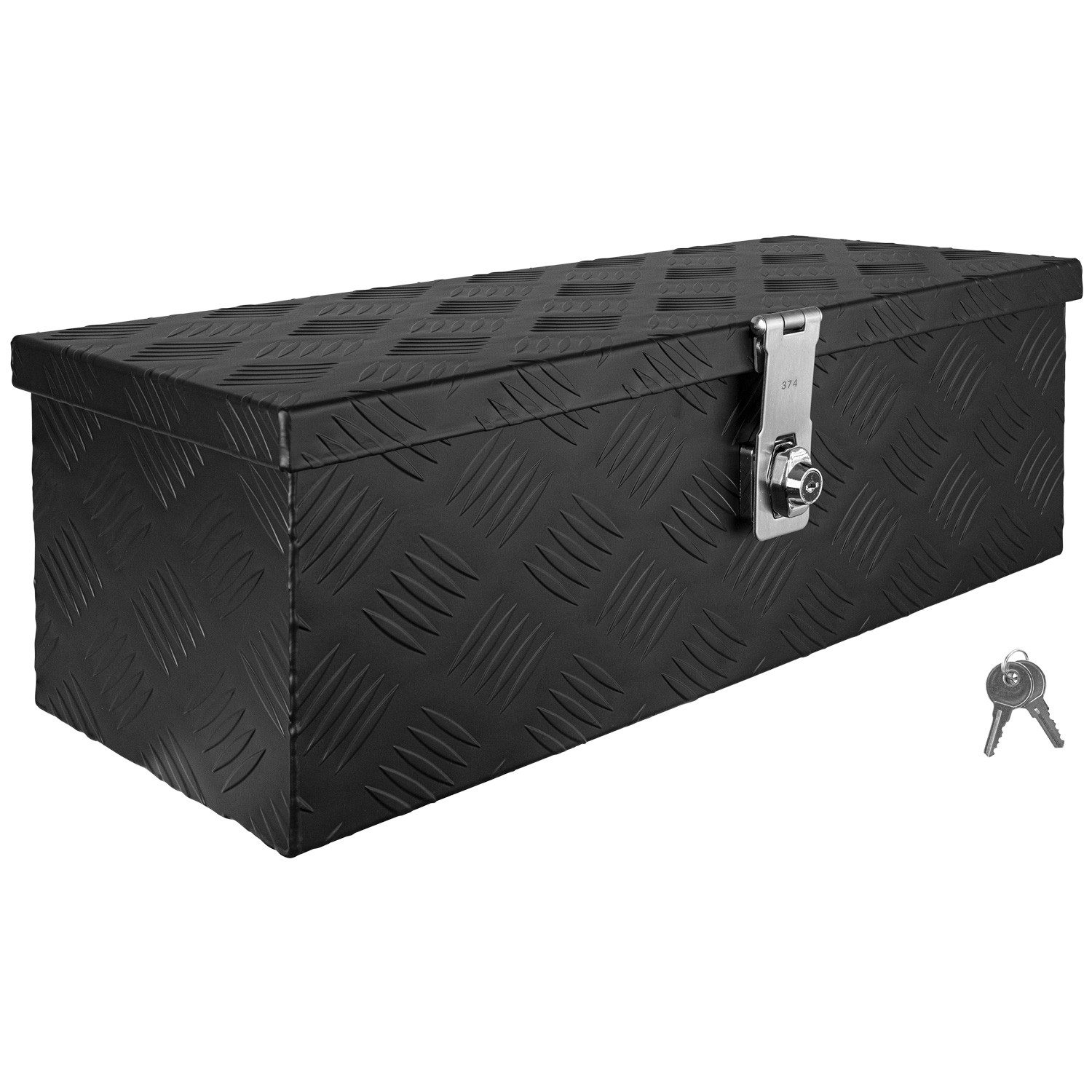 Anhänger-Deichselbox Deichselbox Werkzeugkasten Truckbox Alu Box Transportbox D025 Schwarz