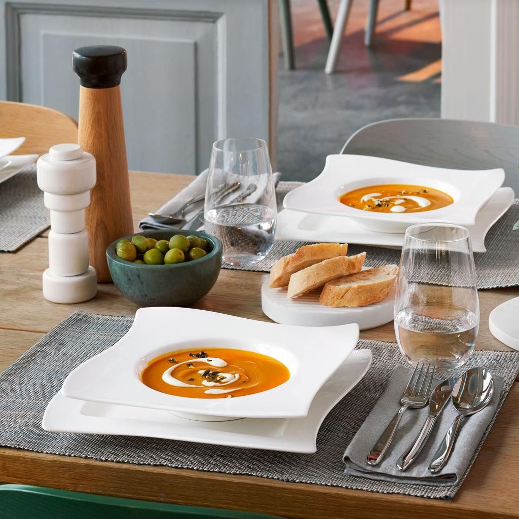 Villeroy & Boch Tafelservice NewWave Dinner Set 8er Set (8-tlg), 4 Personen, Porzellan