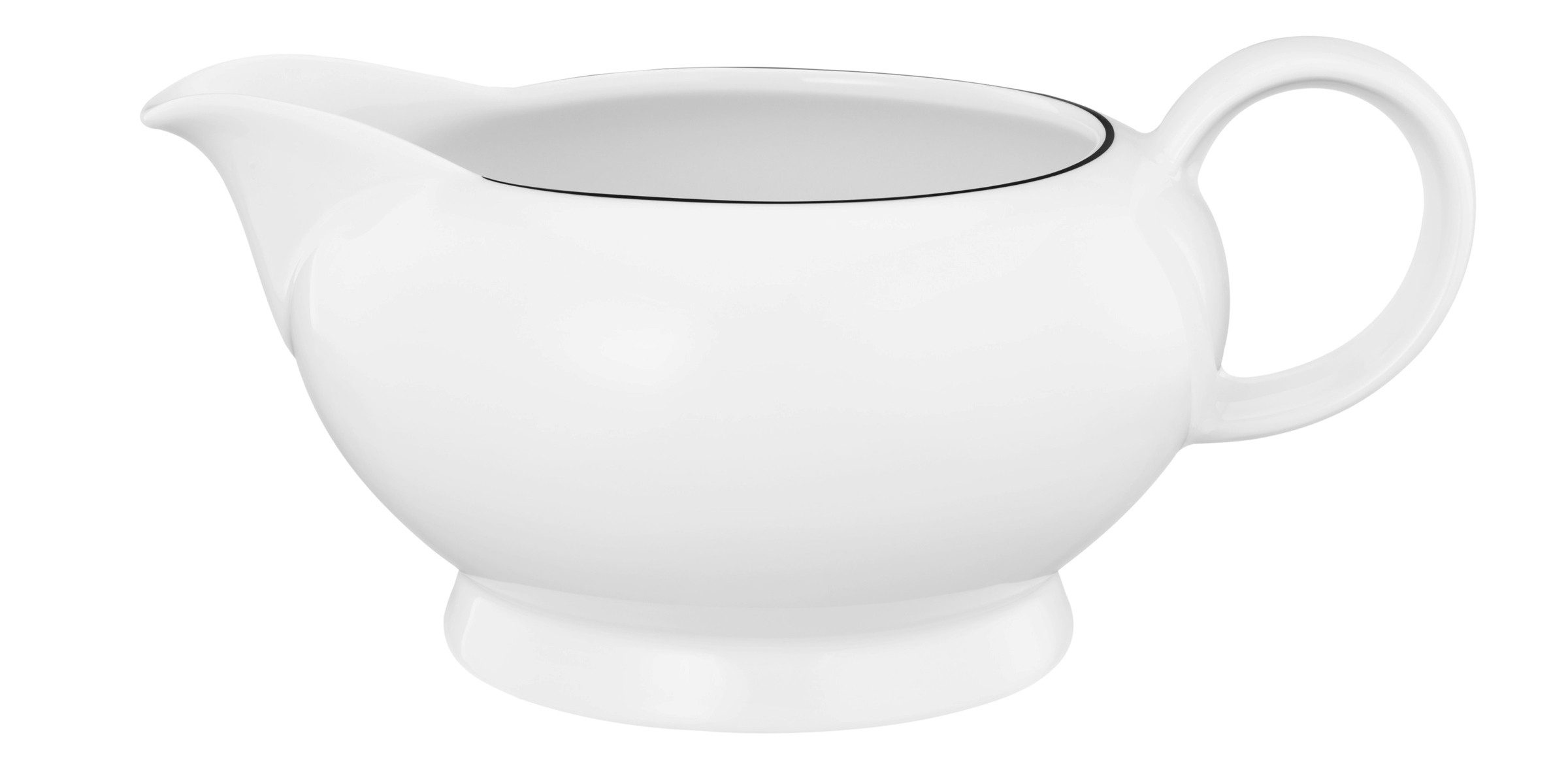 Seltmann Weiden Sauciere Lido Black Line, Porzellan, (1-tlg), Schale, 0,50 l