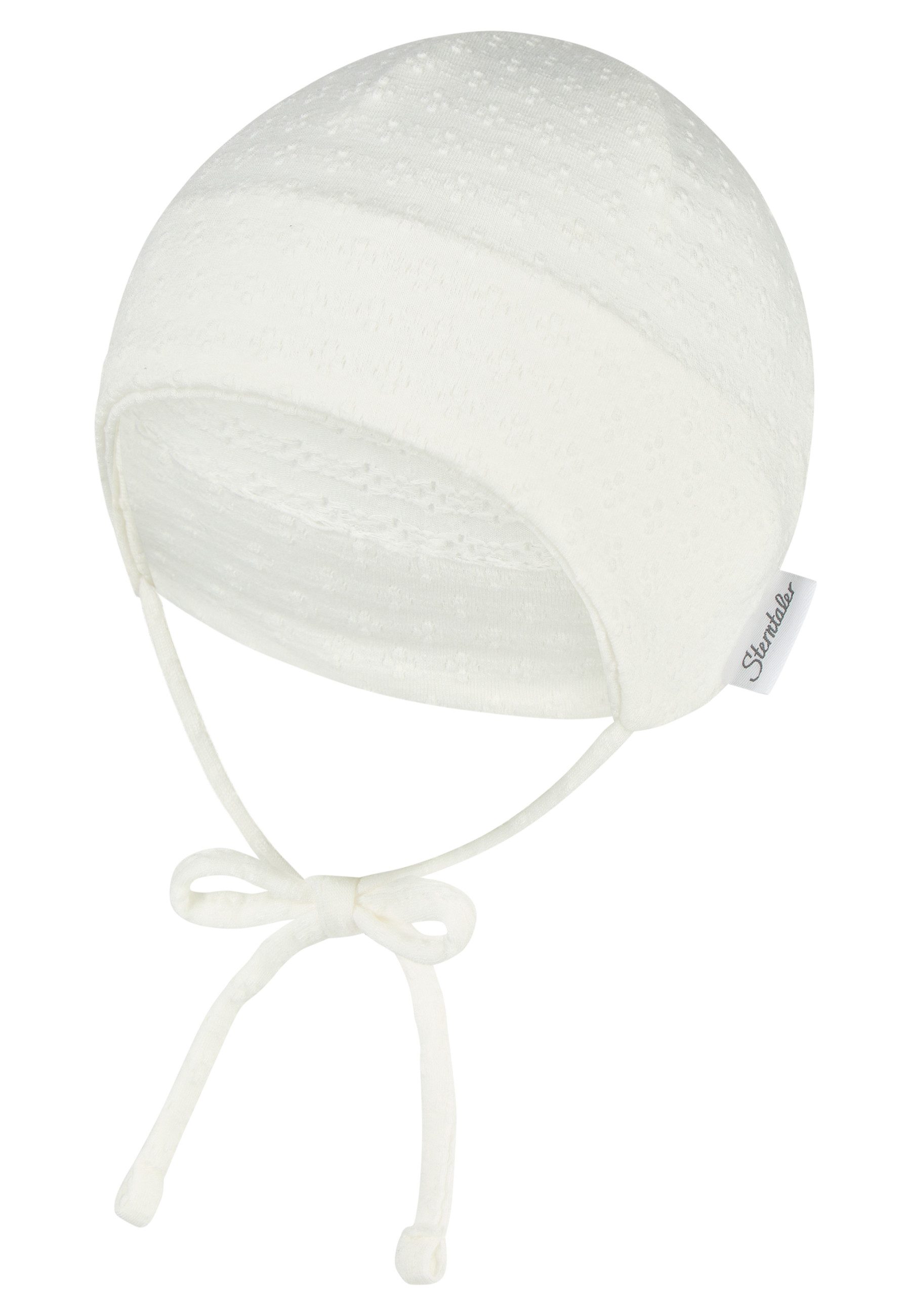 Sterntaler® Beanie UV-Schutz 50+ Beanie Struktur (1-St) Beanie aus Viskosemix mit Struktur, Ohrenklappen & Bindeband