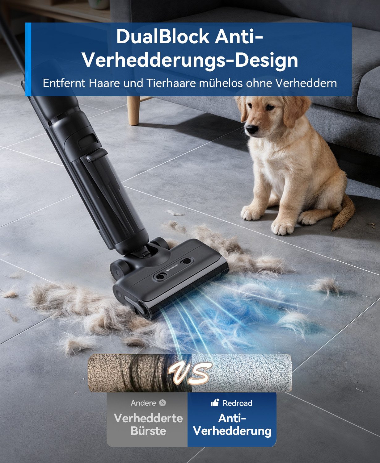 redroad Nass-Trocken-Akkusauger 2026 Nass-Trockensauger 23kPa/OLED/350W Wet and Dry Vacuum Cleaner, 350 W, 1.2 OLED /18650 Lithium6x4000/AI Automatische Widerstandsregelung