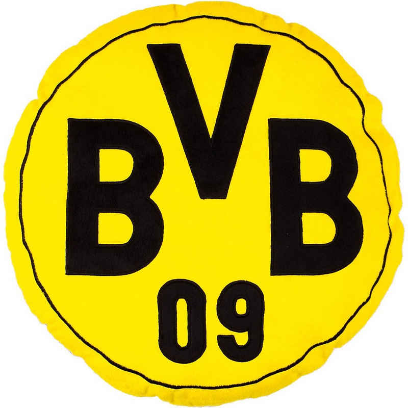 Borussia Dortmund Dekokissen »Kissen BVB, rund, gelb, 42 cm«