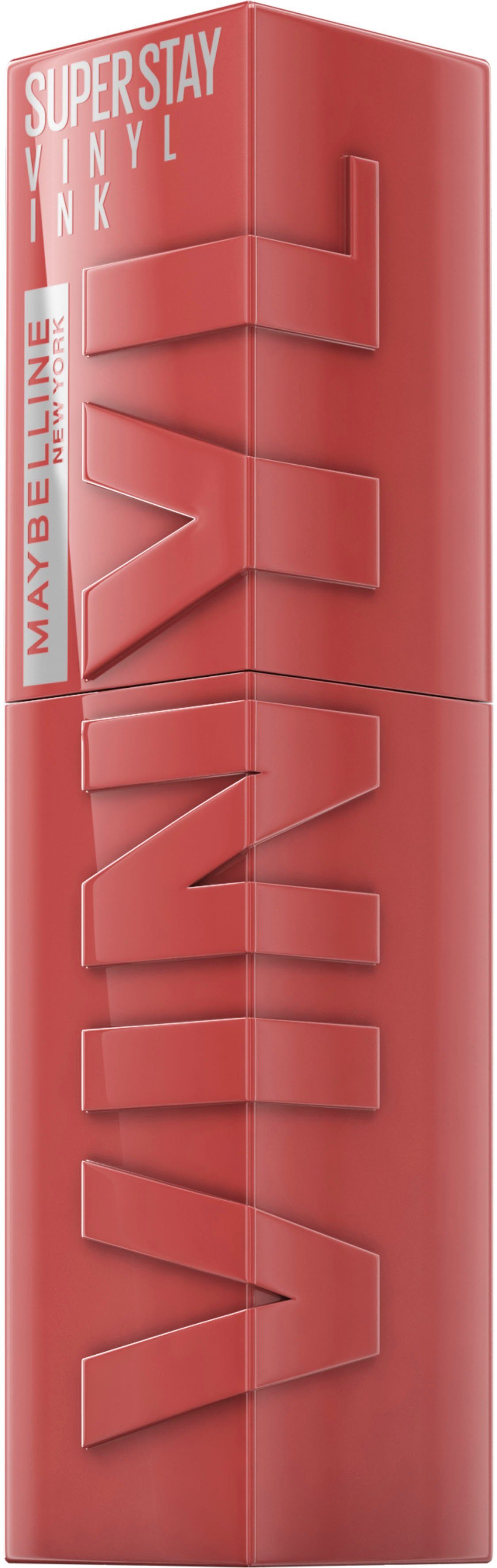 MAYBELLINE NEW YORK Lippenstift SUPER STAY VINYL INK, mit mattem Finish, flüssige Textur, bis zu 16h Halt
