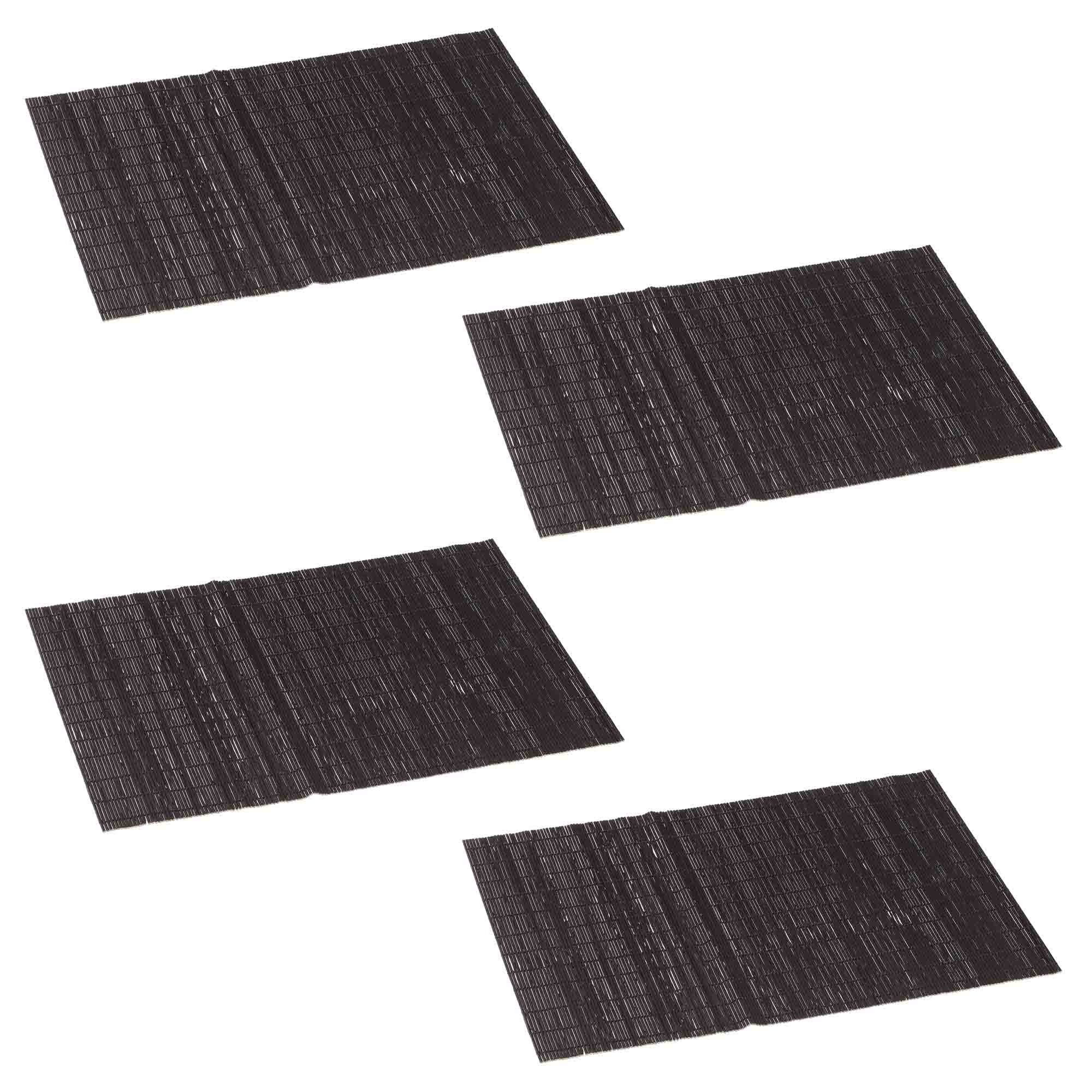 HAC24 Platzset Bambus Platzmatten Tischsets Unterlage Platzdecken Tischmatten, (4 Stück), 45 x 30 cm