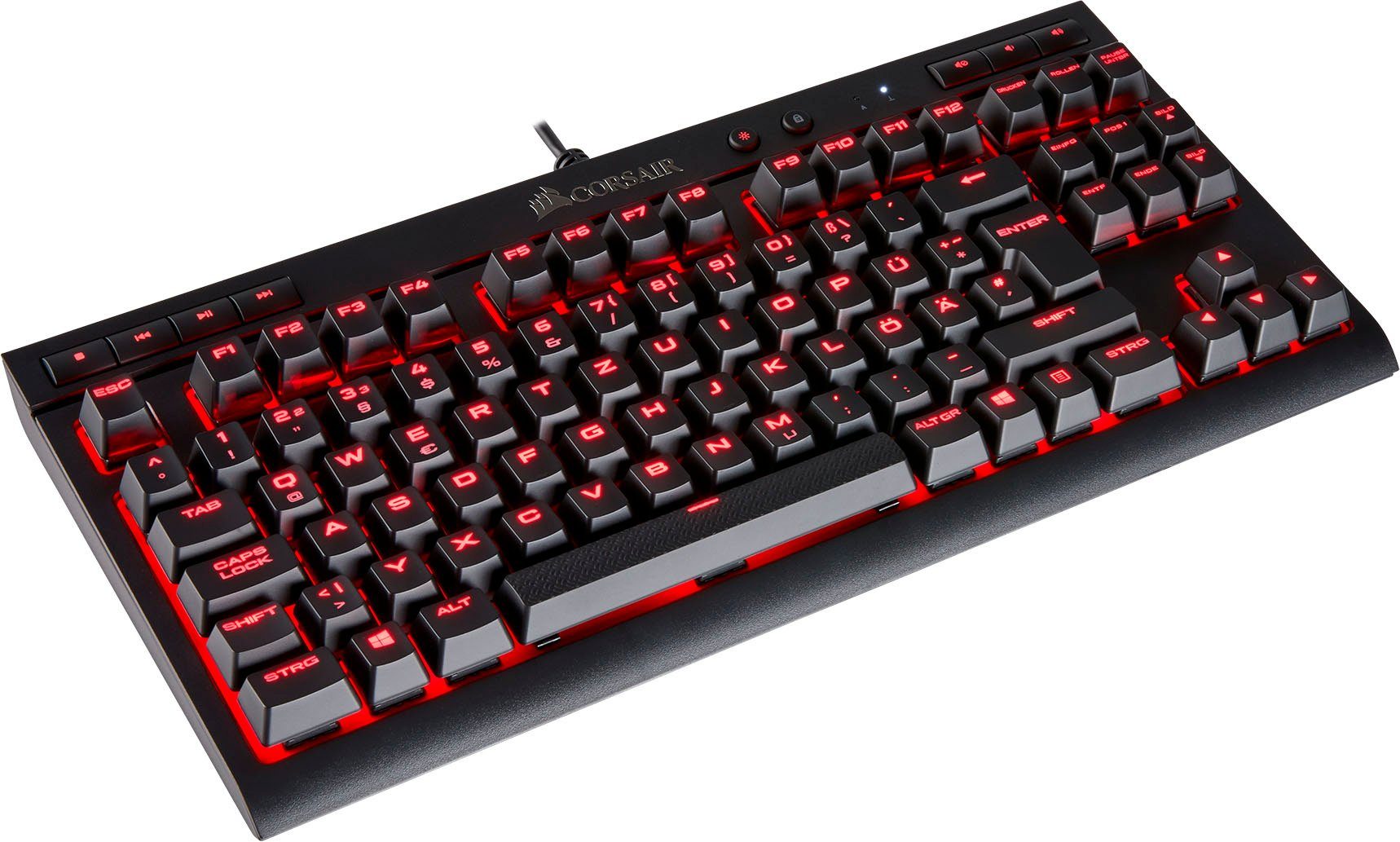 Corsair Gaming Keyboard K63 Black Mechanical Cherry MX Red LED Gaming- Tastatur