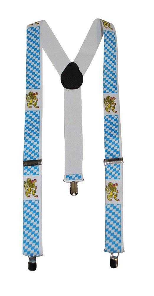 Karneval-Klamotten Trachten-Kostüm Bayernhut Damen Mini Edelweiß und Hosenträger, Accessoires für Oktoberfest
