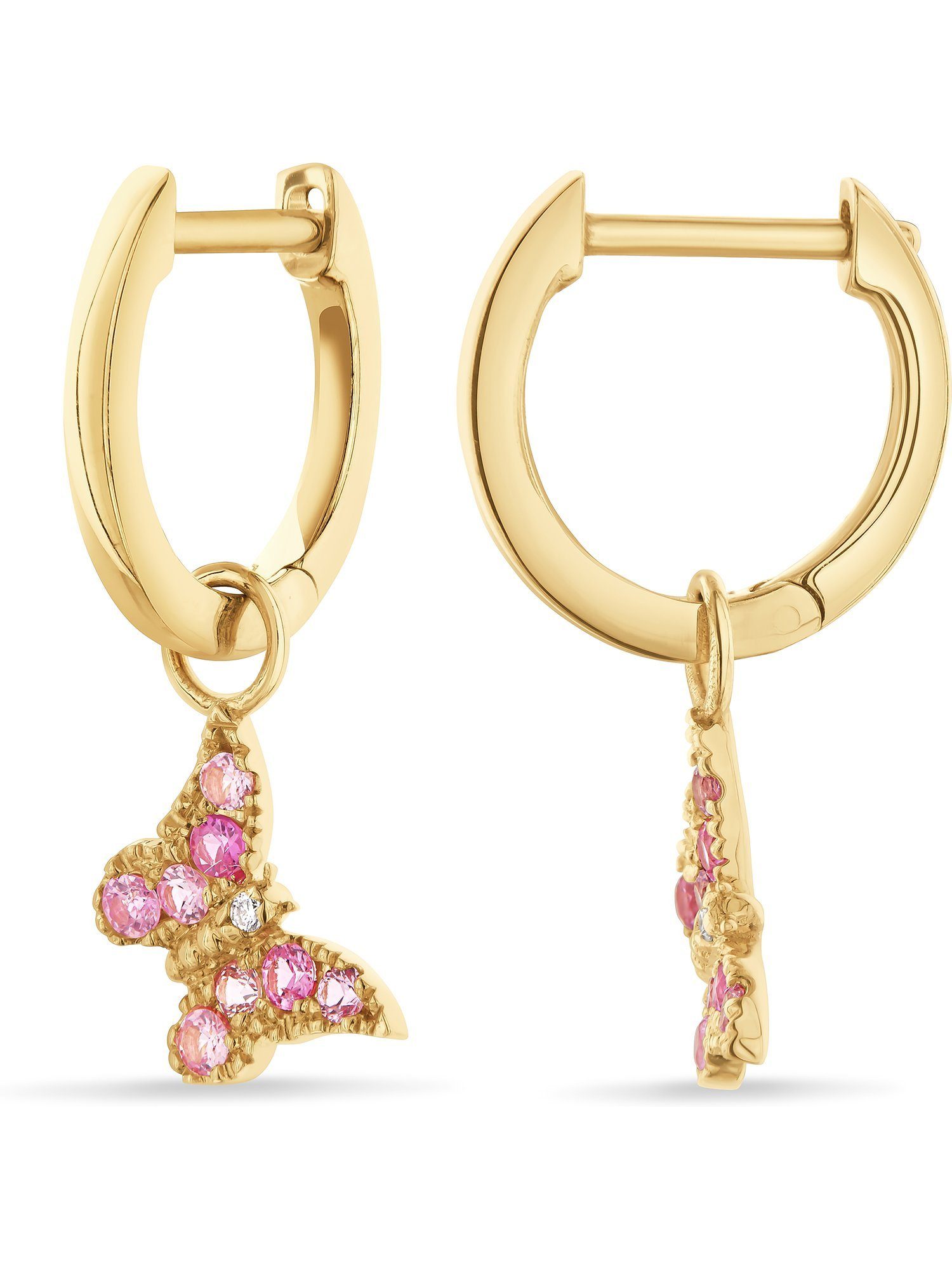 GUIA Paar Creolen GUIA Damen-Creolen 585er Gelbgold 16 Saphir (Paar)