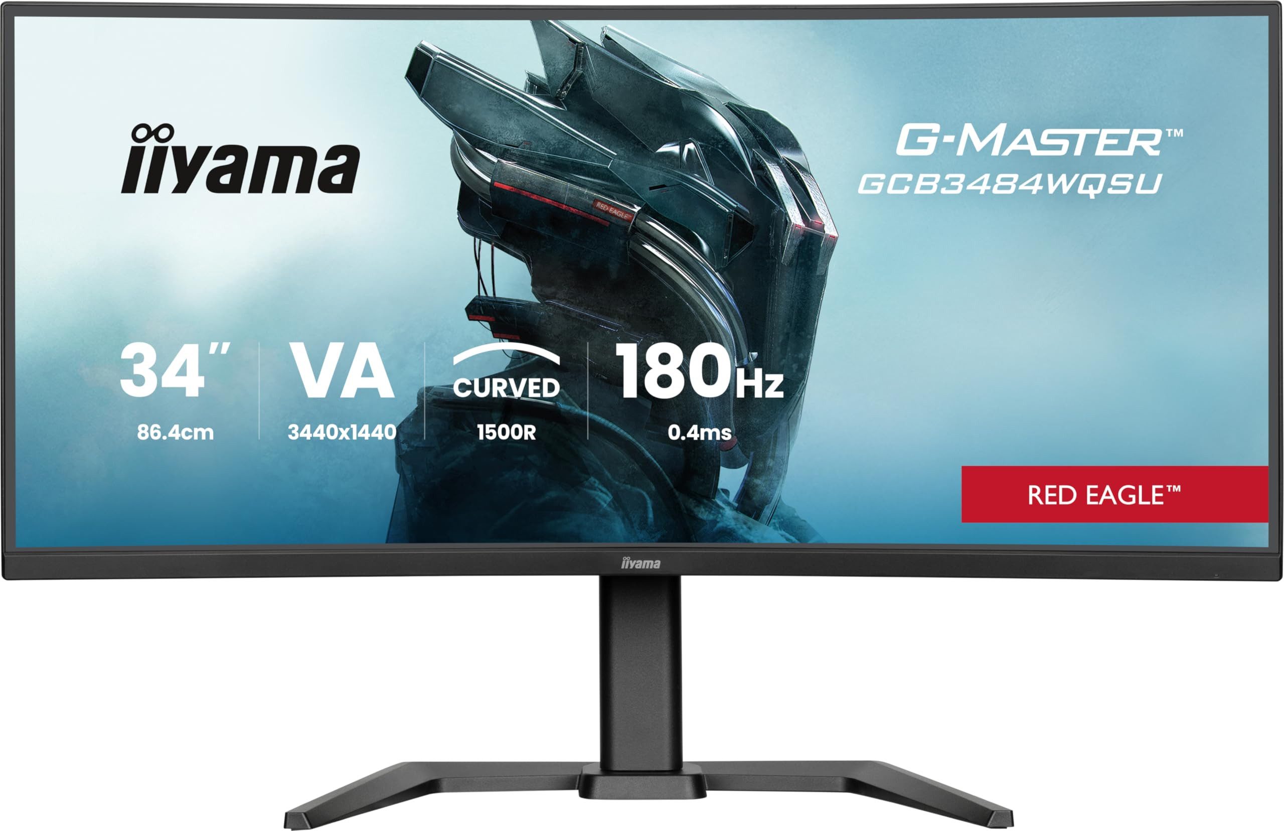 Iiyama GCB3484WQSU-B1 LCD-Monitor (Curved-Design, UWQHD, 180Hz, 0,4ms, VA-Panel)