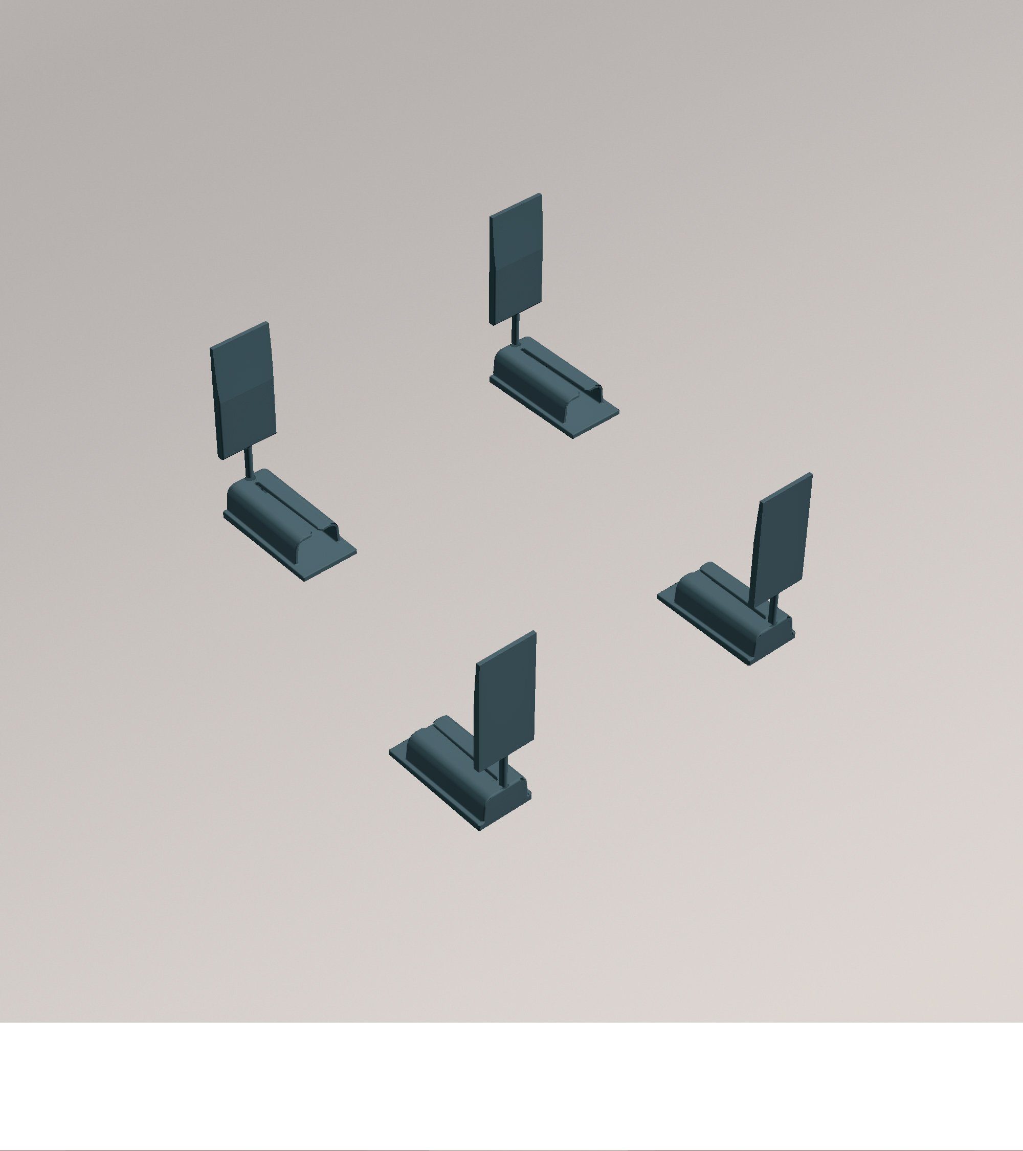 47x30mm Fix HxB (1-tlg), SET - & "Stick anthrazit LYSEL®, Edge", Sichtschutzbefestigung