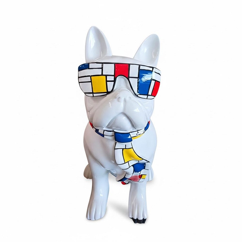 JVmoebel Dekofigur Handgefertigte Hund Figur aus Stuckgips für den Innenbereich, Made in Europa