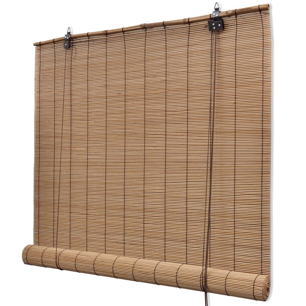 Seitenzugrollo Bambus,Lichtschutz, DOTMALL Sonnenschutz, Braun Größen, Bambusrollo,viele