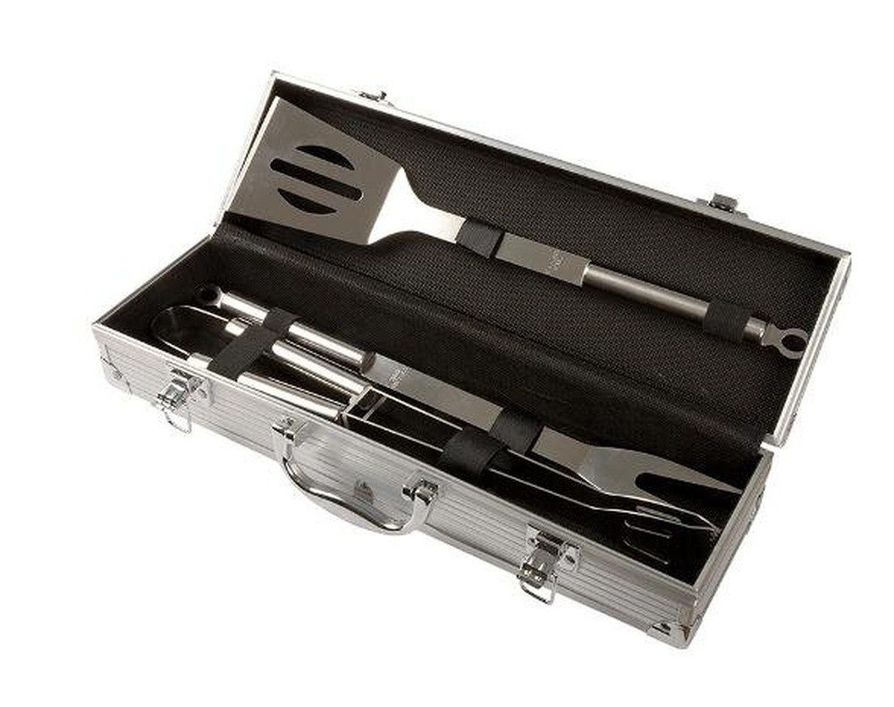 MASTER Grillbesteck-Set MASTER GRILL ZUBEHÖRSET FÜR BARBECUE 3tls.Prof/ CASE
