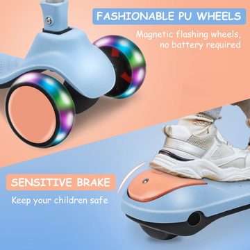 BremToy Scooter Kinderroller Tretroller Faltbarer Kickscooter 2-14 Jahren