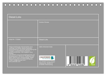 CALVENDO Wandkalender Diesel-Loks (Tischkalender 2025 DIN A5 quer), CALVENDO Monatskalender