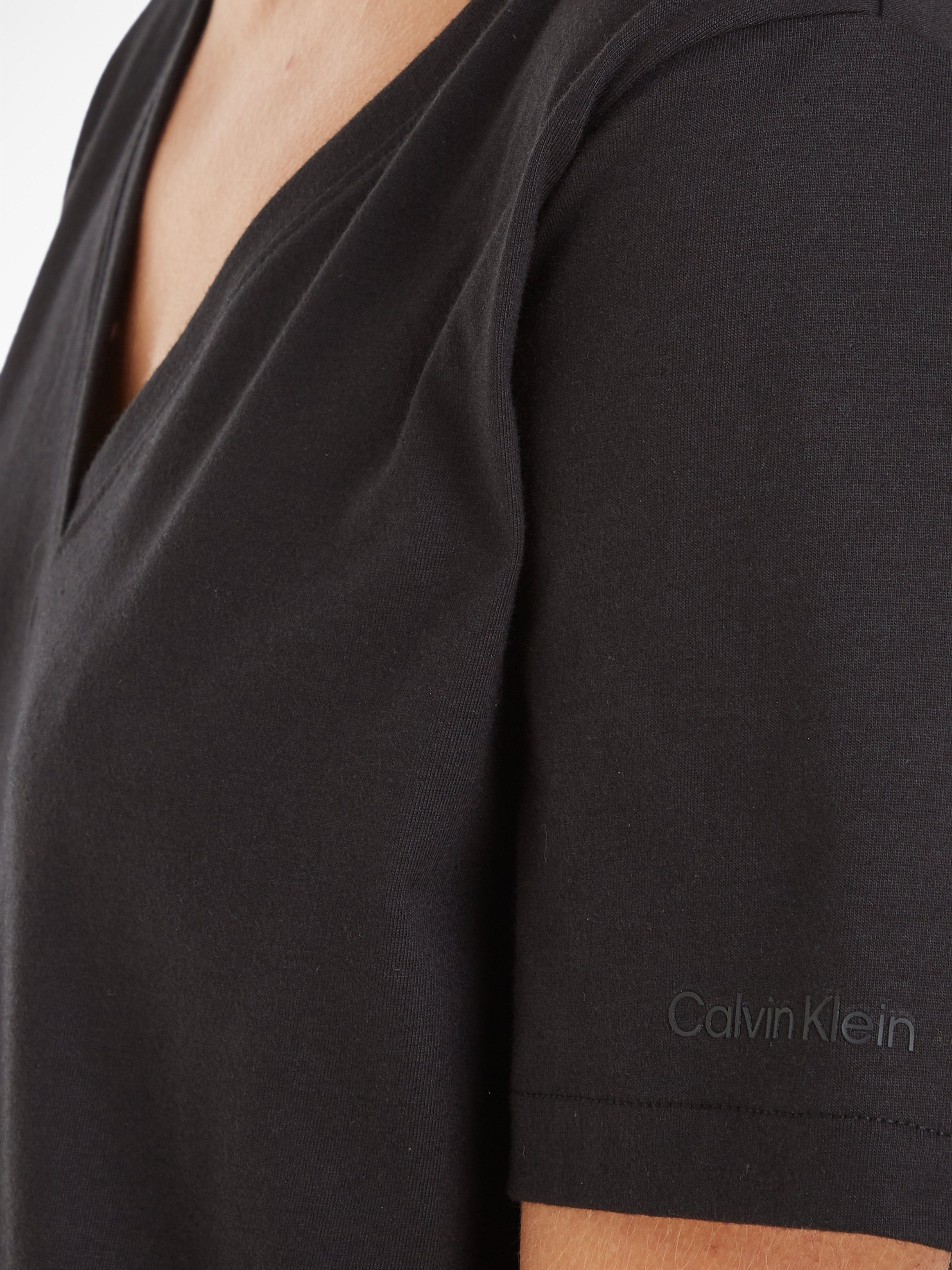 Calvin schwarz mit Klein T-Shirt V-Ausschnitt