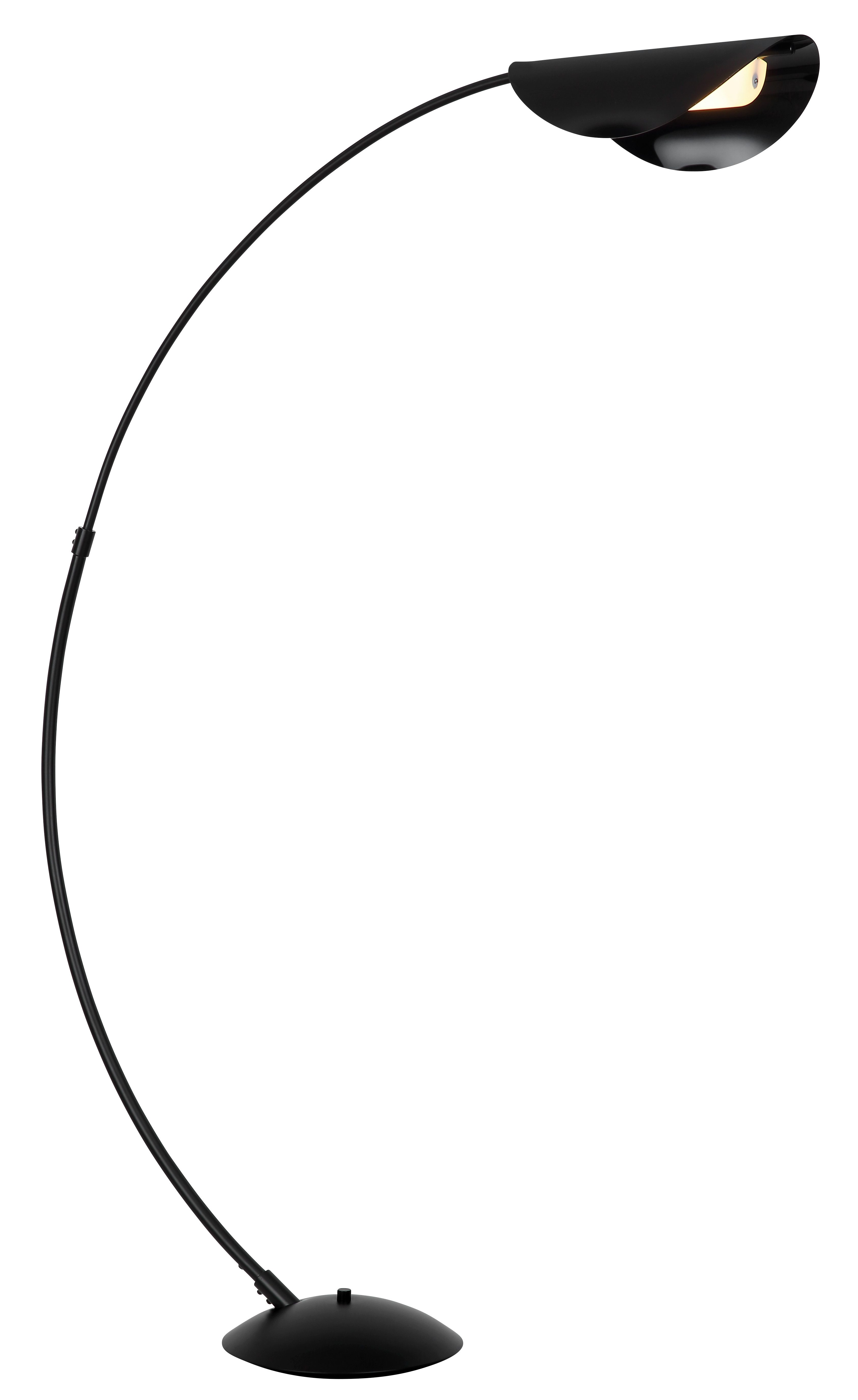 GLOBO LIGHTING Stehlampe ROBLES, LED fest integriert, Warmweiß, LED Stehleuchte für Wohnzimmer dimmbar schwarz