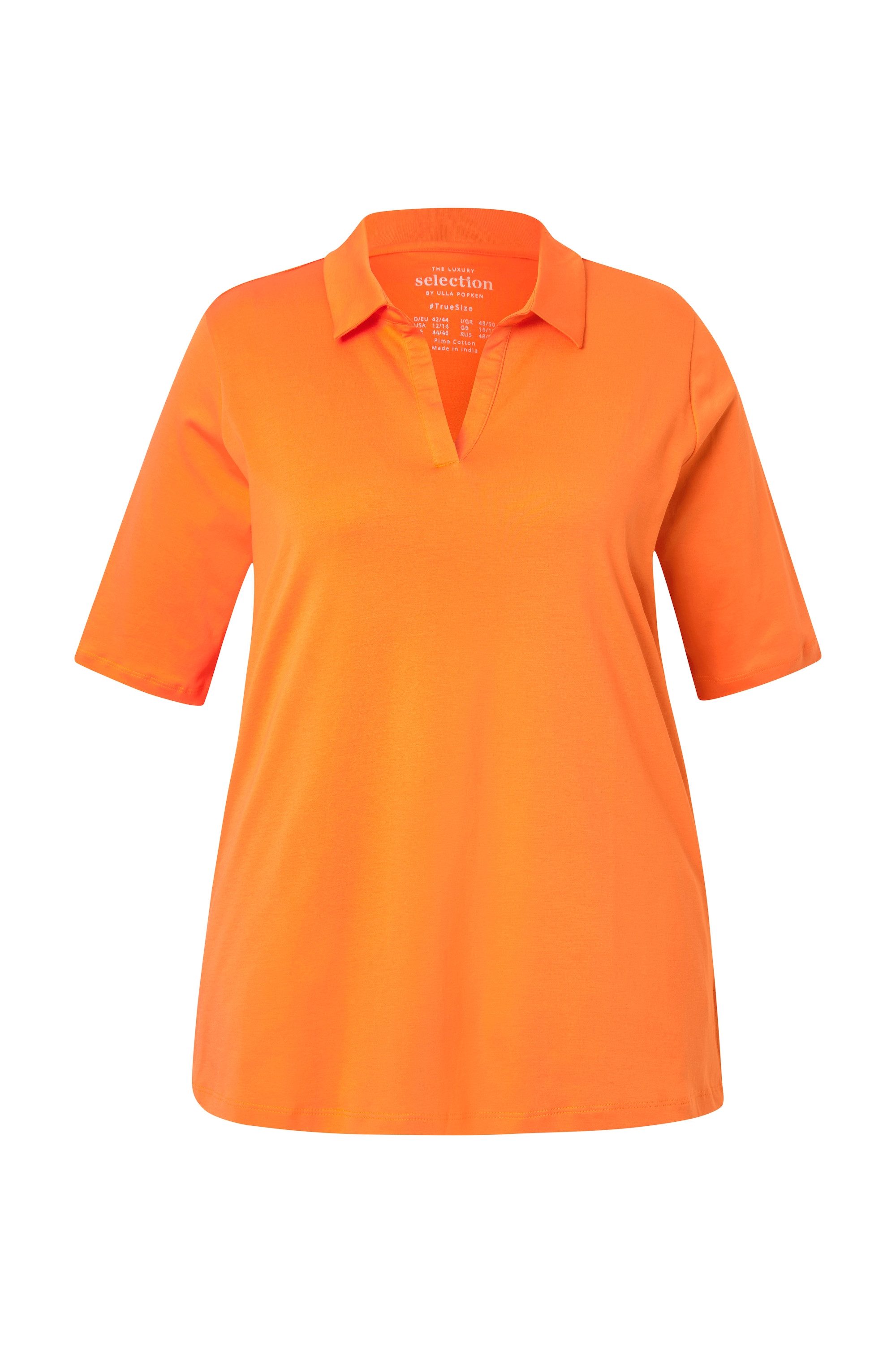 Ulla Popken Poloshirt Poloshirt A-Linie Halbarm günstig online kaufen