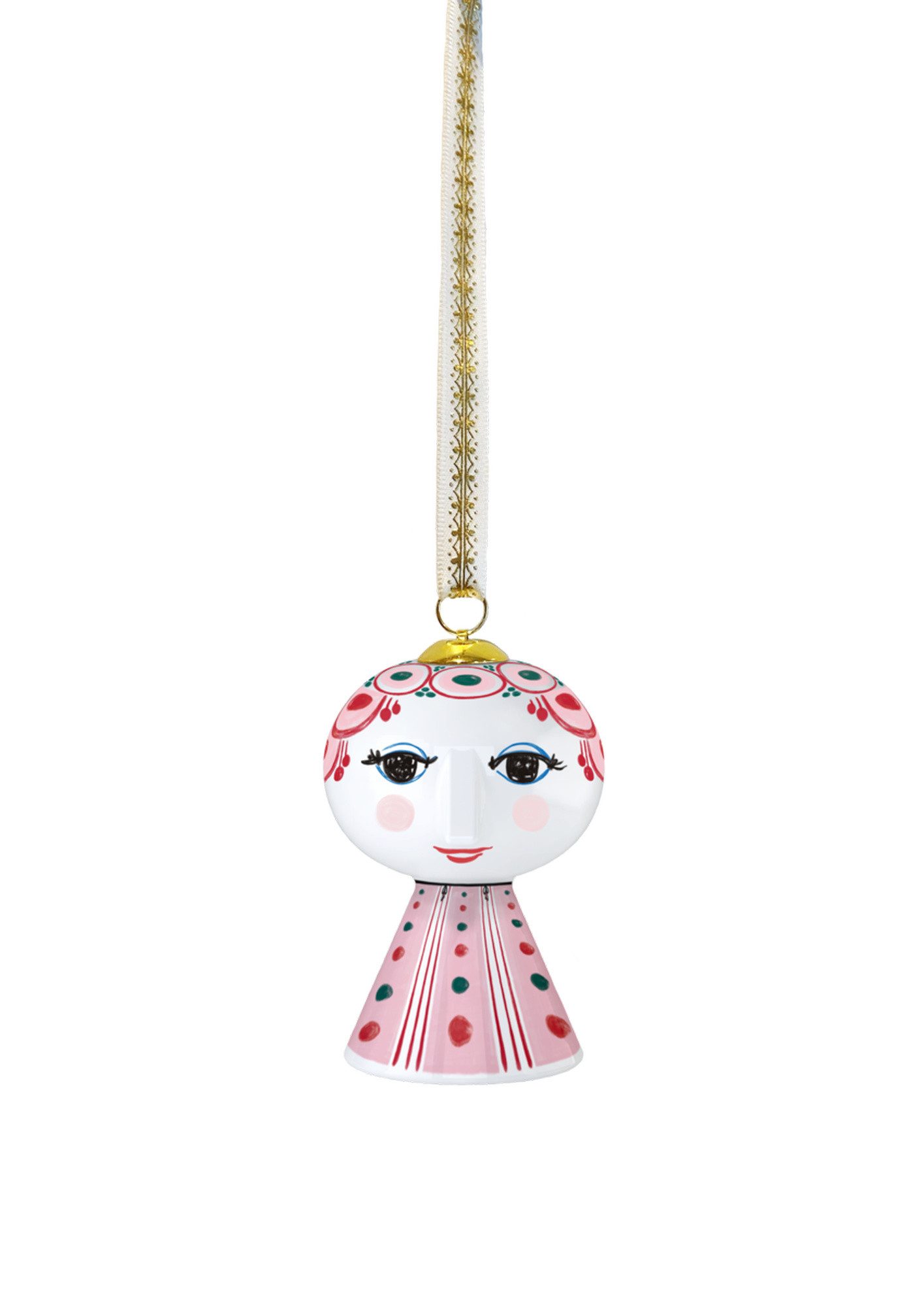 Bjørn Wiinblad Hänge-Weihnachtsbaum Bjørn Wiinblad Eva Hängeschmmuck Weihnachten Porzellan 7,5 cm rot