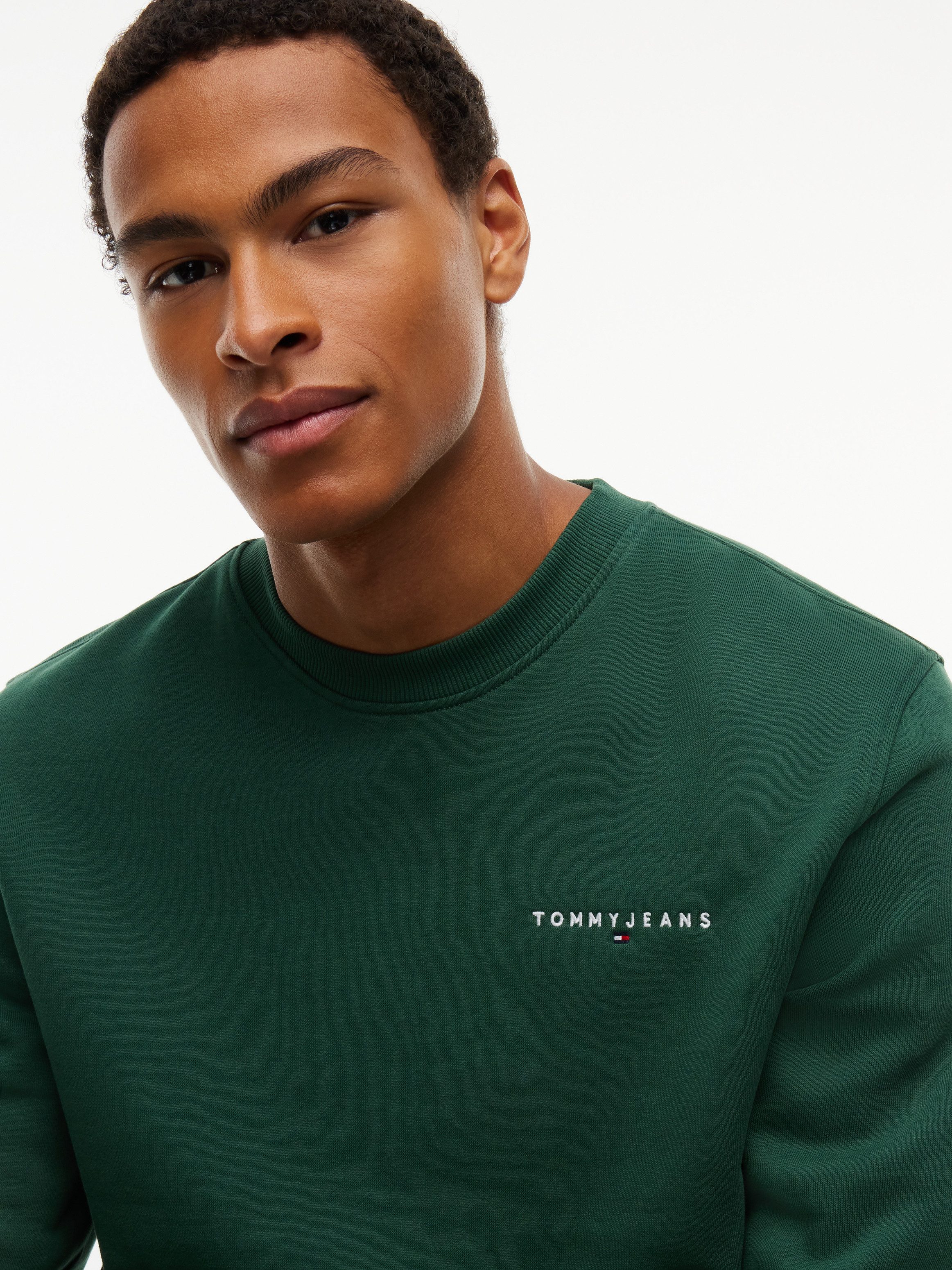 Tommy Jeans Sweatshirt TJM REG LINEAR CREW EXT mit Logostickerei