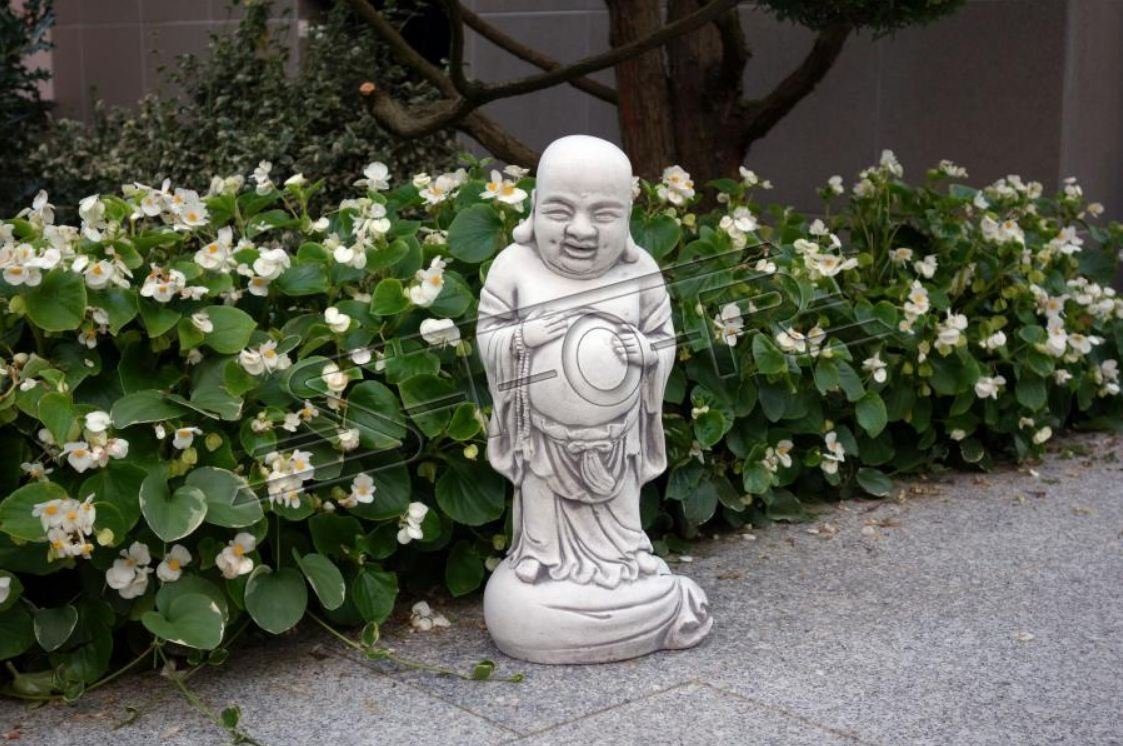 JVmoebel Skulptur Buddha in Steinoptik Skulptur Garten Wohnbereich