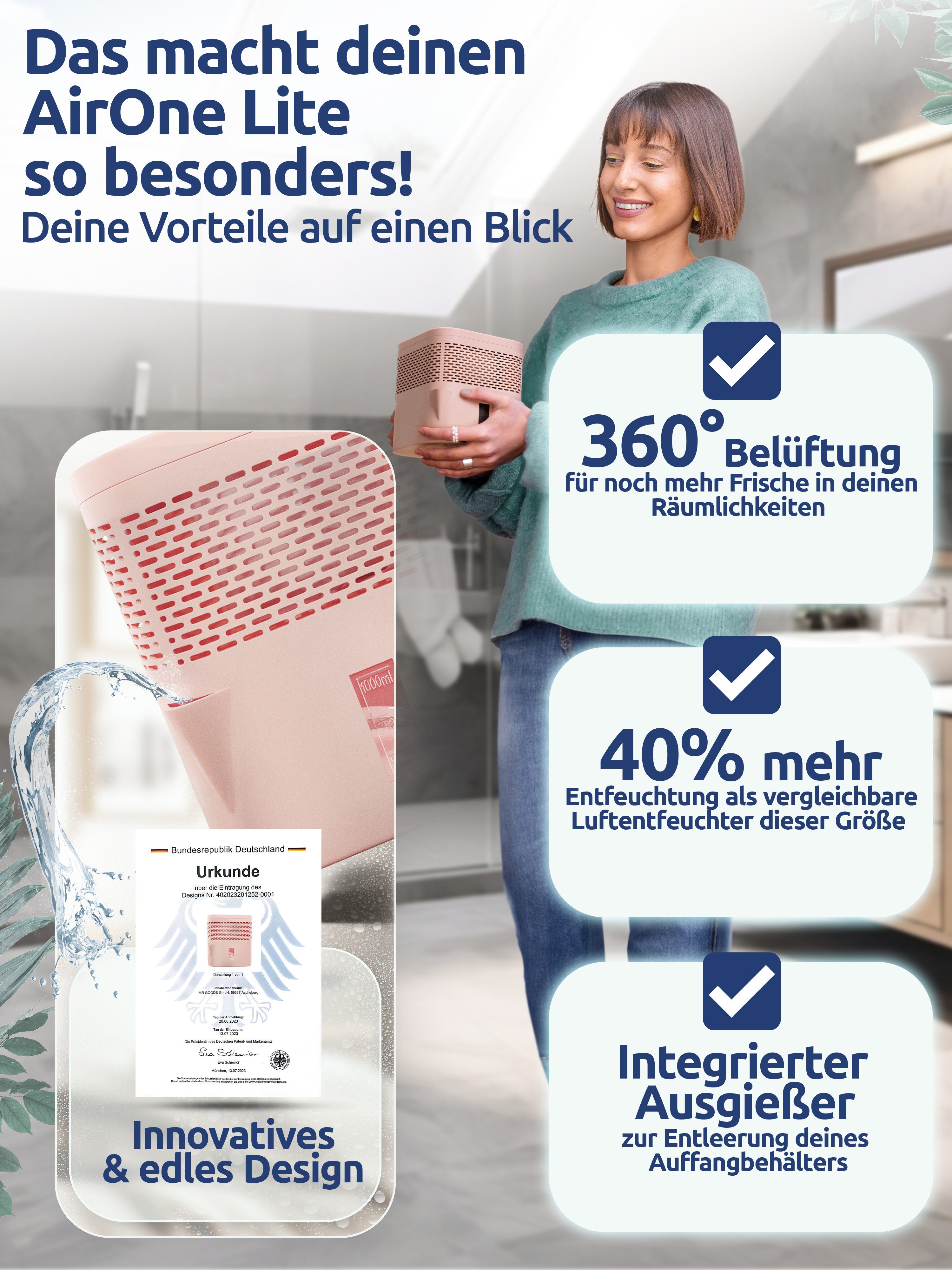 BonAura Luftentfeuchter ohne Strom mit 450g günstig online kaufen