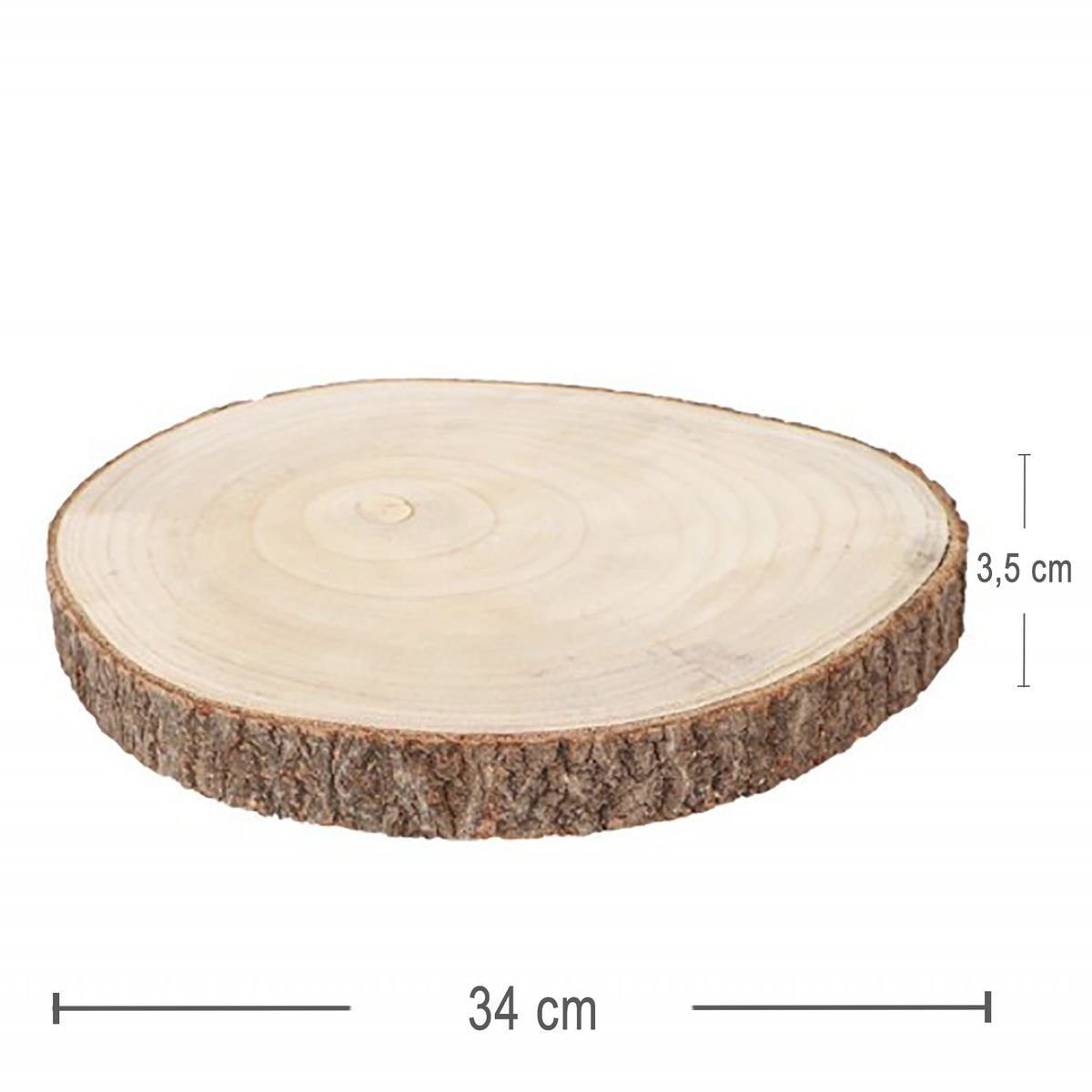 Thumbnail - CHAKS Rindenscheiben Holzscheibe 34cm Durchmesser