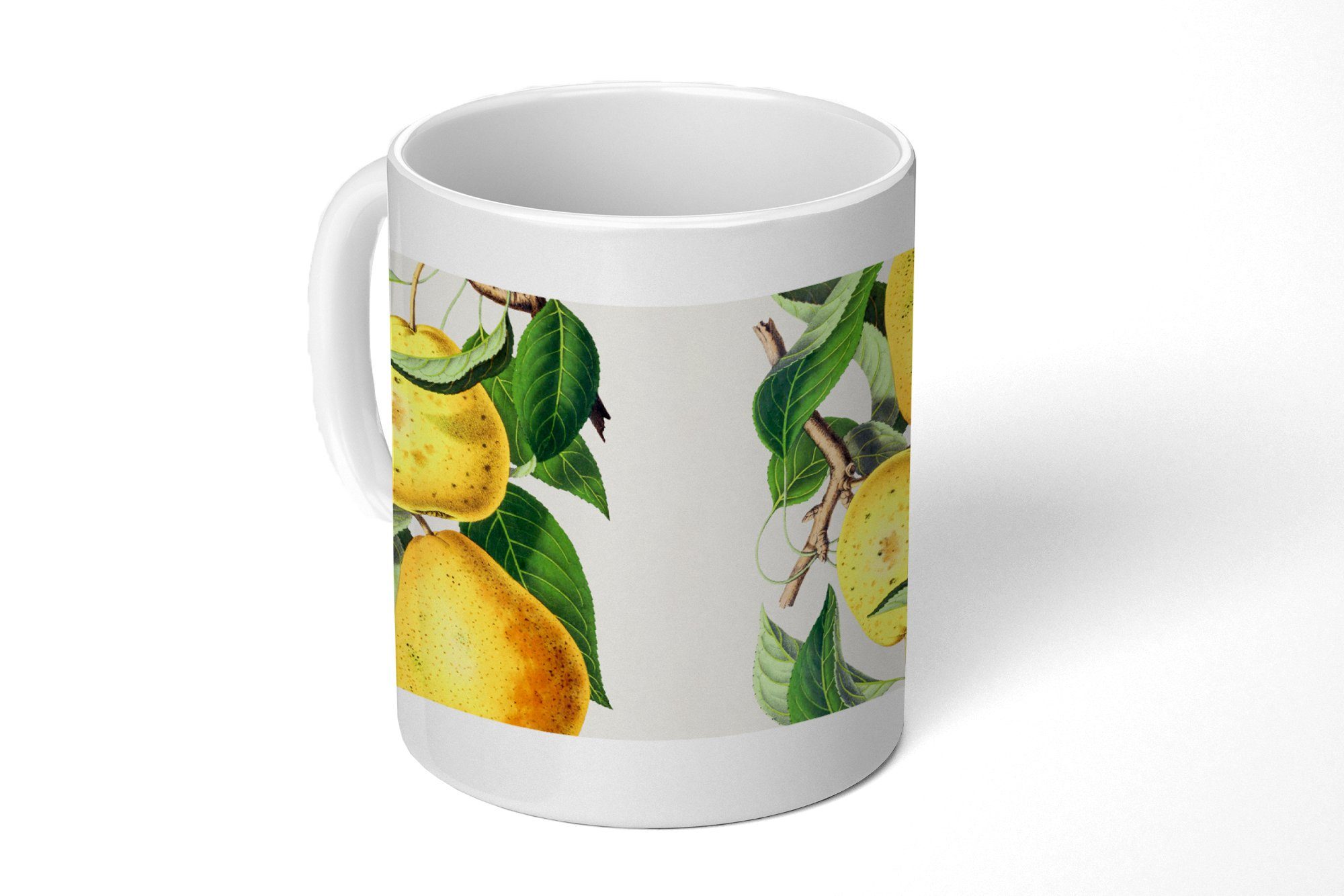 MuchoWow Teetasse, - Tasse Obst - Geschenk Lebensmittel, Becher, Keramik, Kaffeetassen, Teetasse, Birnen