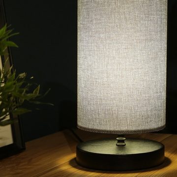 Opviq Schreibtischlampe AYDAXL, Grau, 24 x 15 cm, 100% hölzern