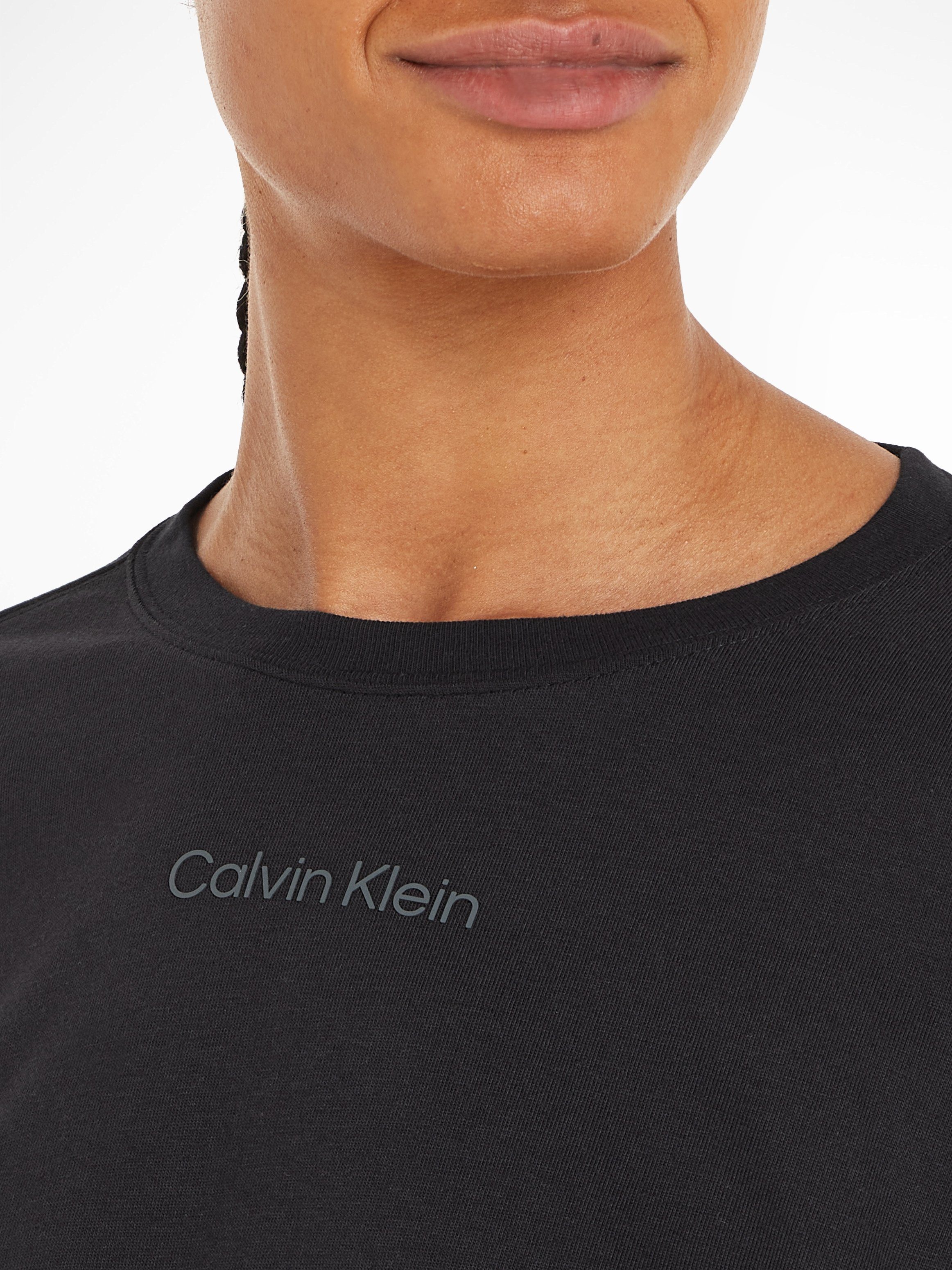PW Calvin LS Klein - Top (Cropped) Langarmshirt mit Sport Rundhalsausschnitt