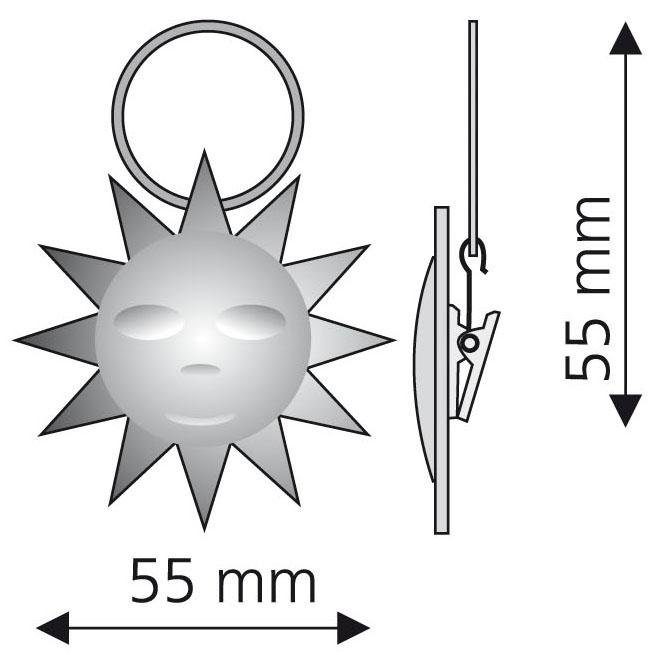 Liedeco Gardinenring Sonne, Gardinenstangen, (Packung, 4-St., günstig online kaufen