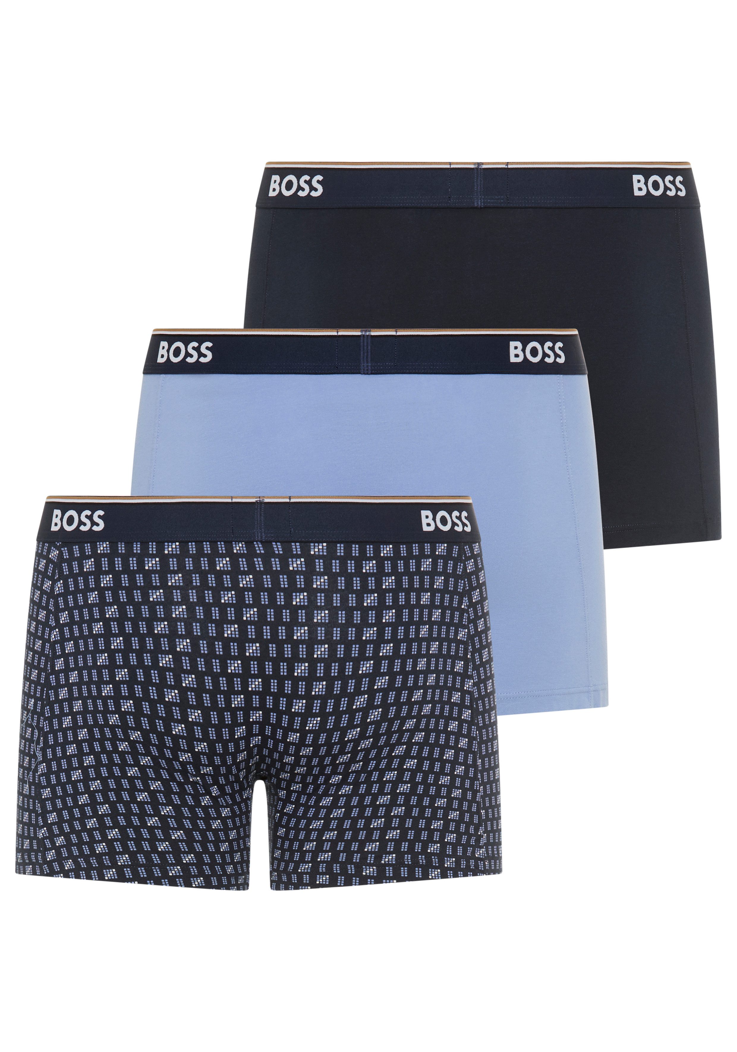BOSS Boxershorts (Packung, 3-St) längeres Bein, anliegend, aus Stretch-Baum günstig online kaufen