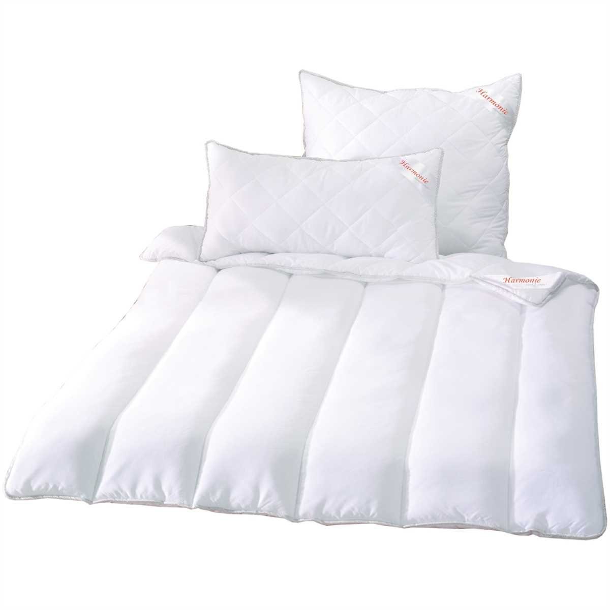 Bestlivings Bettdecke + Kopfkissen, Bezug: Polyester, Microfaser, Hochwertige Bettdecke 200x200cm "Antibakterielle Sanitized® Hygienefunktion", waschbar bis 95 Grad, Hausstauballergiker geeignet