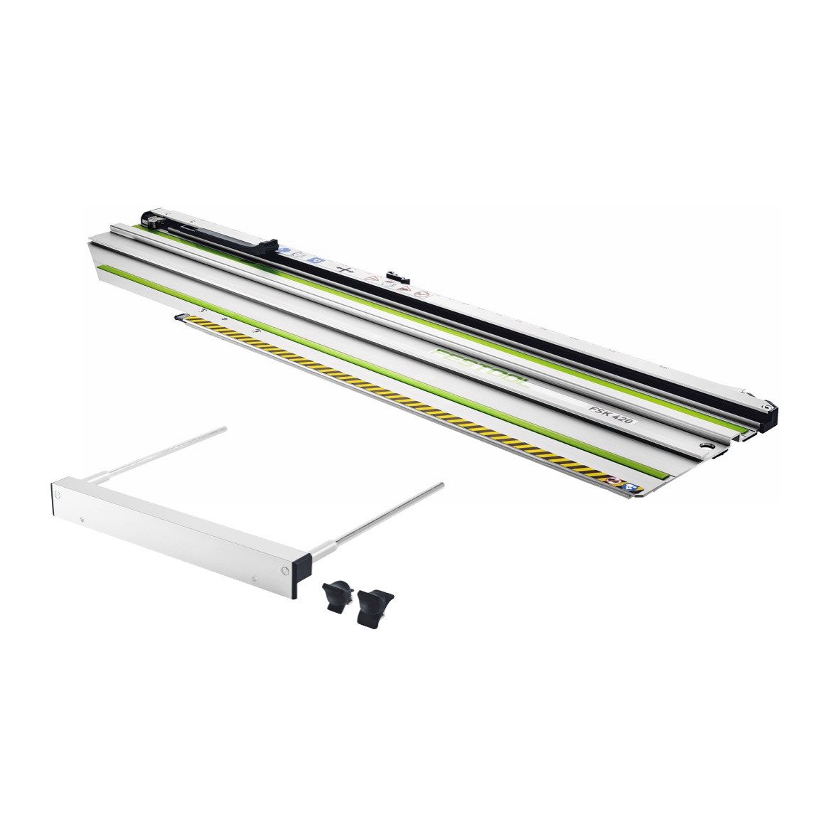 FESTOOL Maschinen-Führungsschienen FSK 420 Kappschiene 420 mm (769942) + PA-HK 55 Parallelanschlag (5