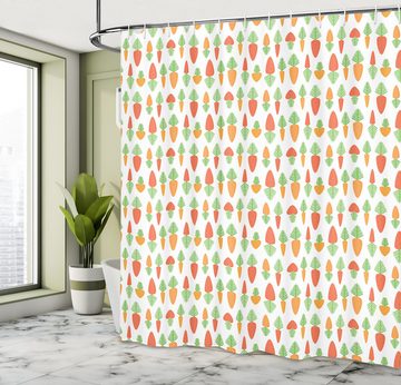 Abakuhaus Duschvorhang Moderner Digitaldruck mit 12 Haken auf Stoff Wasser Resistent Breite 175 cm, Höhe 180 cm, Karotte Natürliches Healthy Food Design
