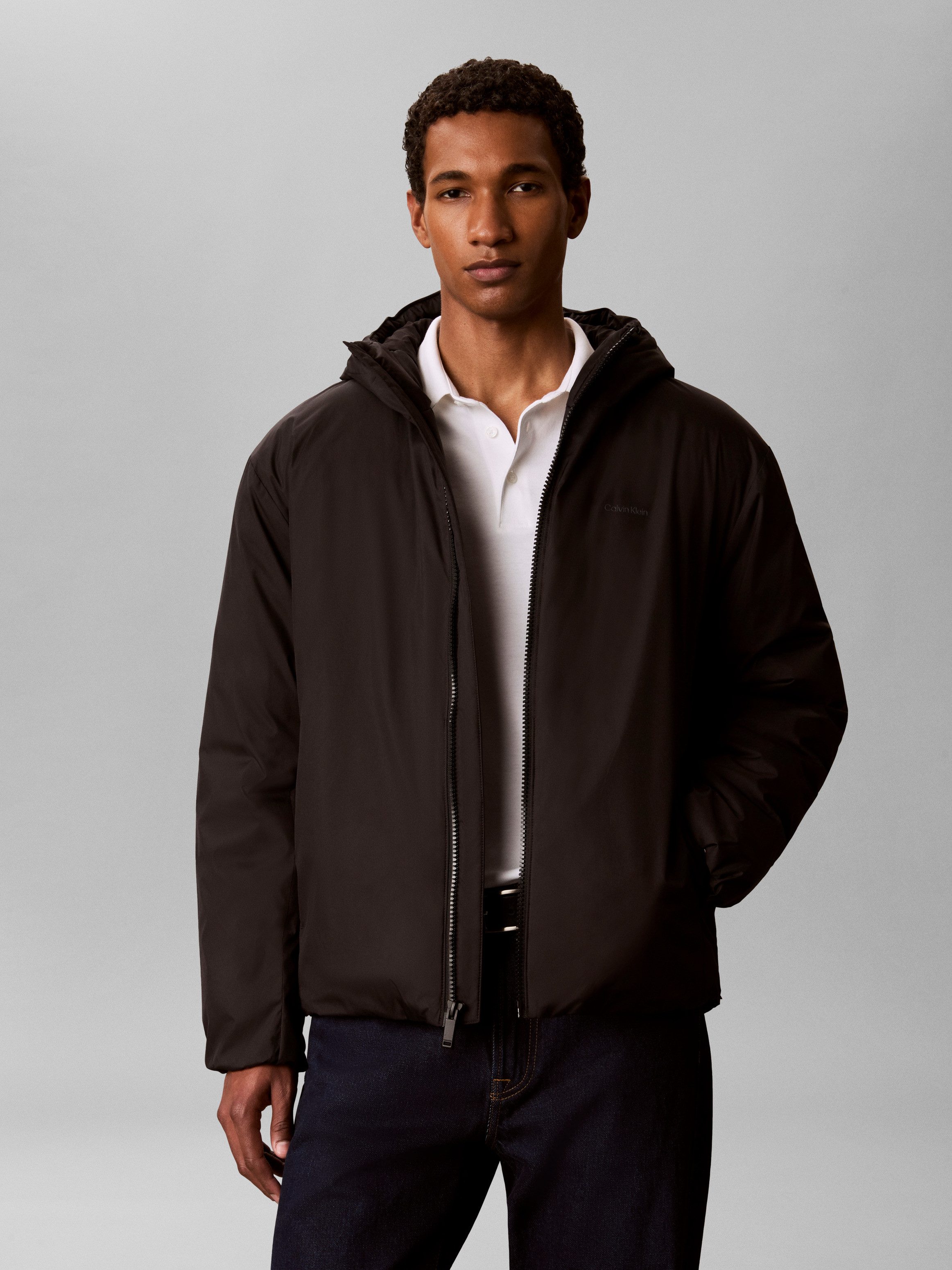 Calvin Klein Allwetterjacke RELAXED ULTRA LIGHTWEIGHT RIPSTO Regular fit mit Kapuze