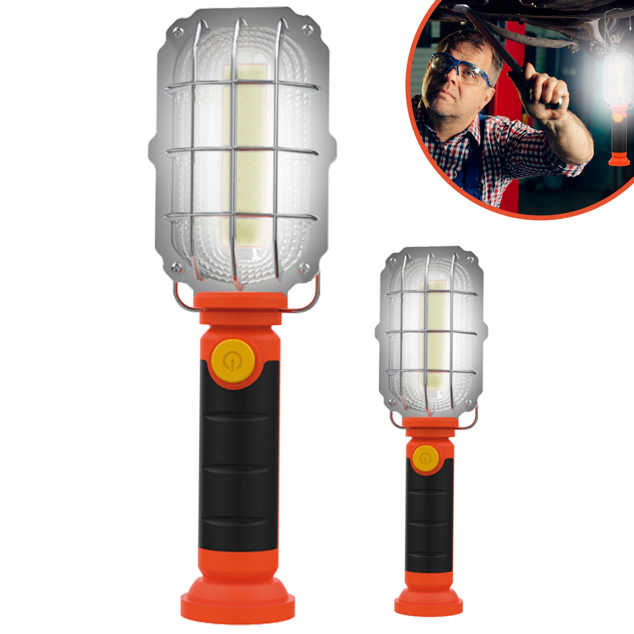 Starlyf LED Taschenlampe Do it all light (Spar-Set, 2-St., 1er oder 2er Pack), Akku KFZ Handlampe mit Magnet