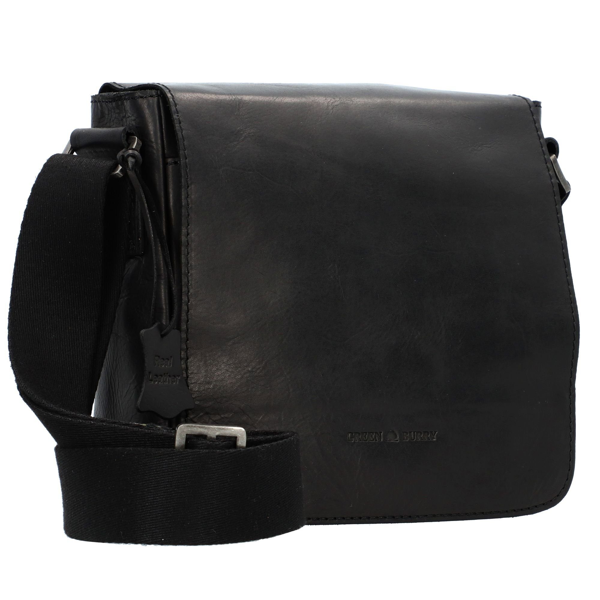 Greenburry Umhängetasche Pure Black, Leder günstig online kaufen