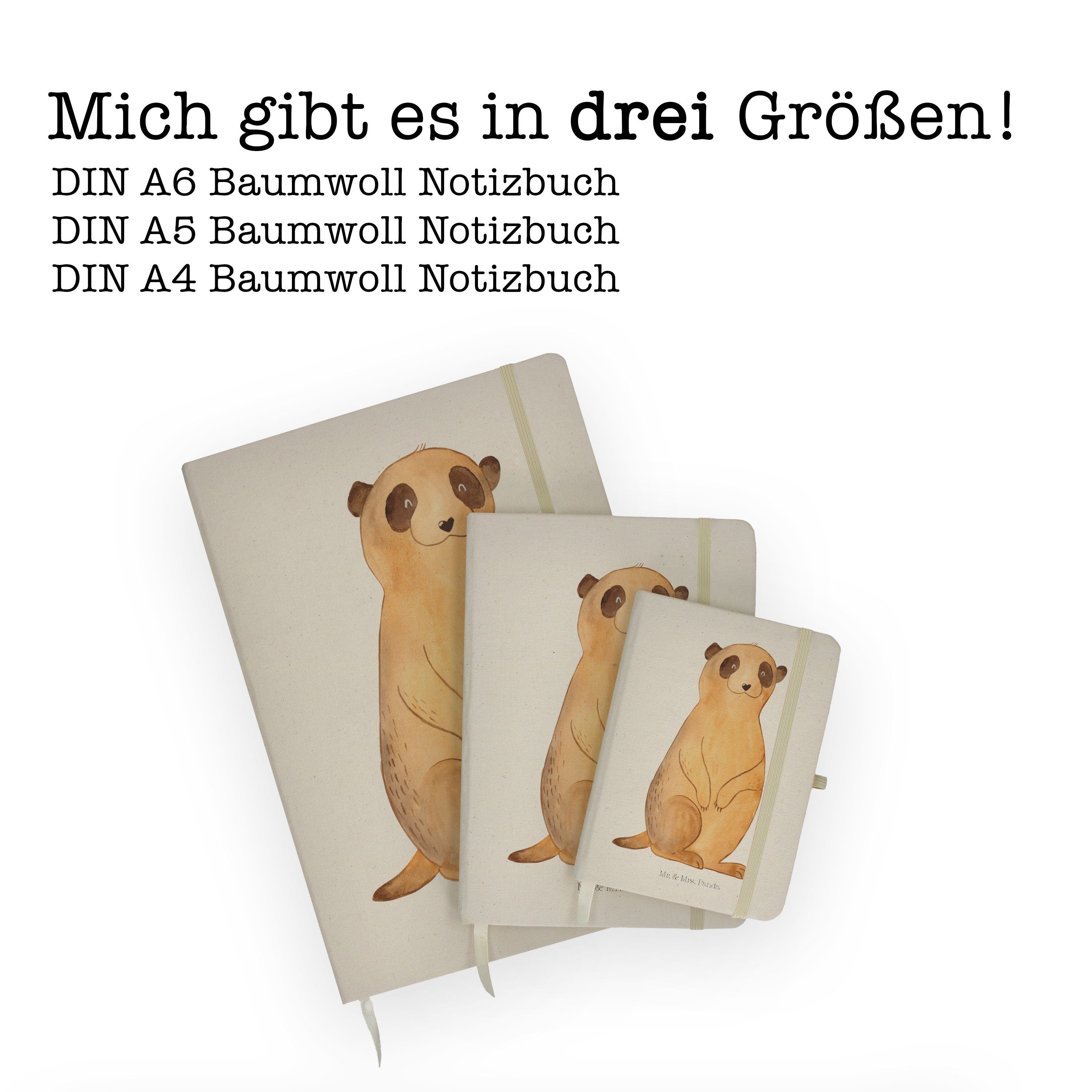 Skizzenbuch, Mrs. Erdmännchen - Panda & Journal, Geschenk, - Roadtrip, Panda Mrs. Mr. Transparent & Notizbuch Mr.