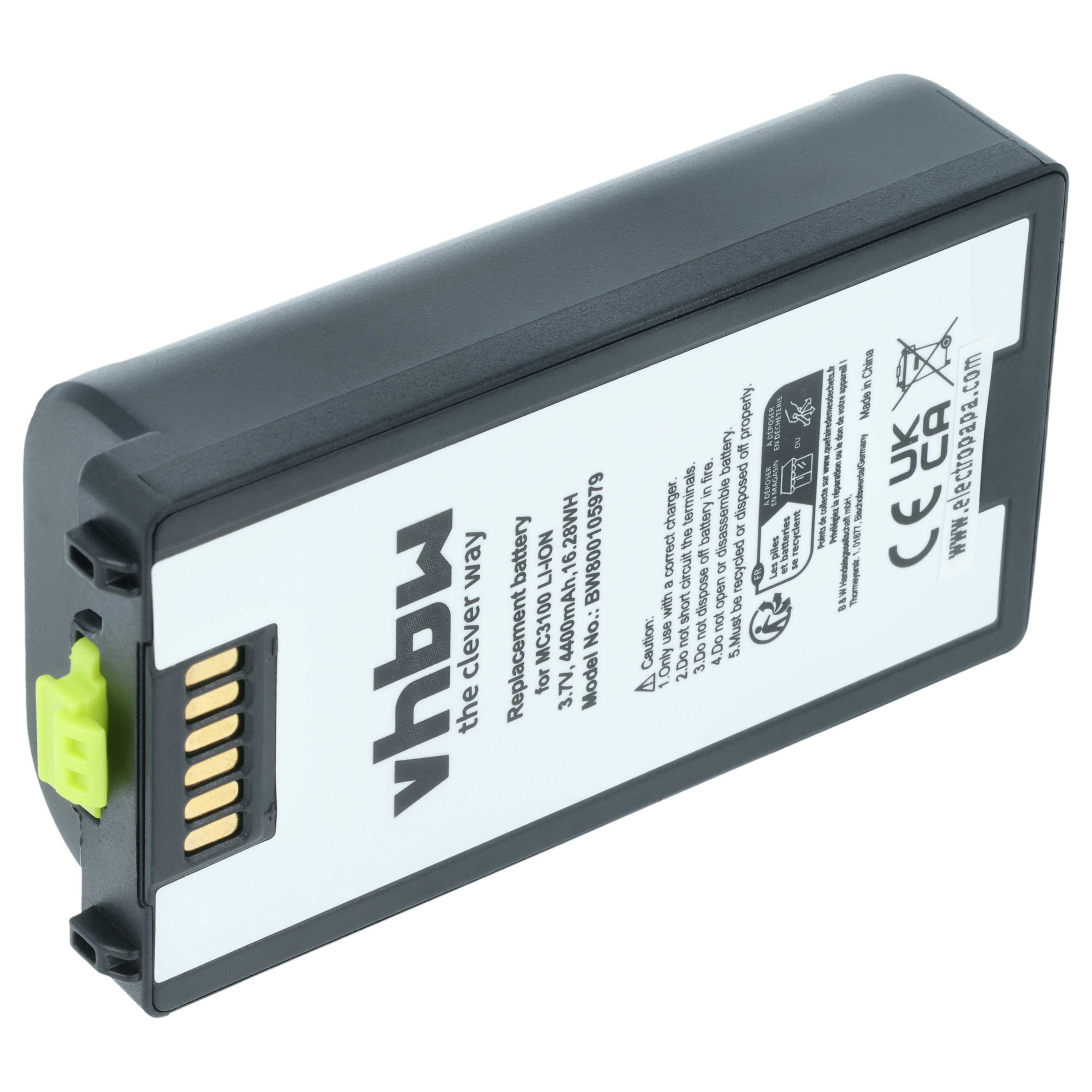 vhbw Akku passend für Symbol MC3190-SL4H12E0U, MC3190-RL2S04E0A, Akku Akku Li-Ion 4400 mAh (3,7 V, 1 St), Leistungsfähiger Austausch-Akku für POS-Gerät, Wiederaufladbar, Jede