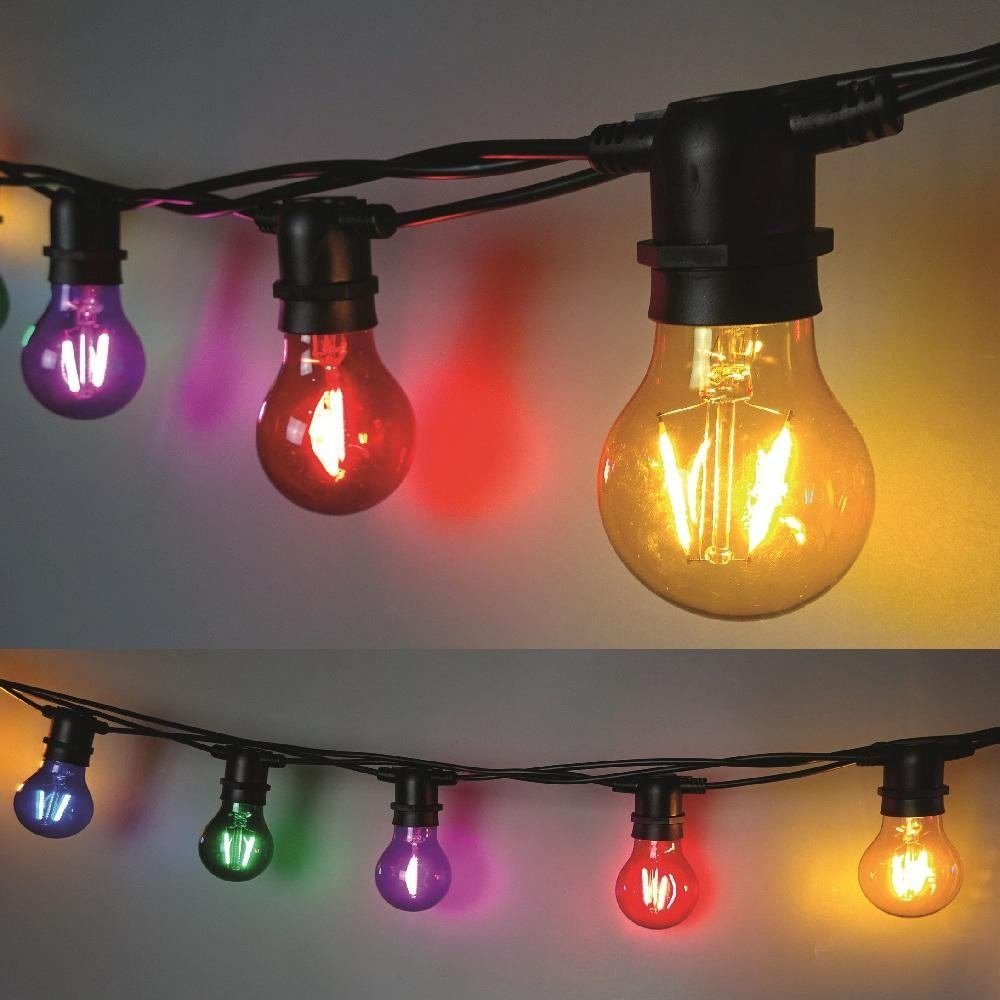 FHS LED-Lichterkette 33385 Party Filament Lichterkette 10er Birne bunt günstig online kaufen