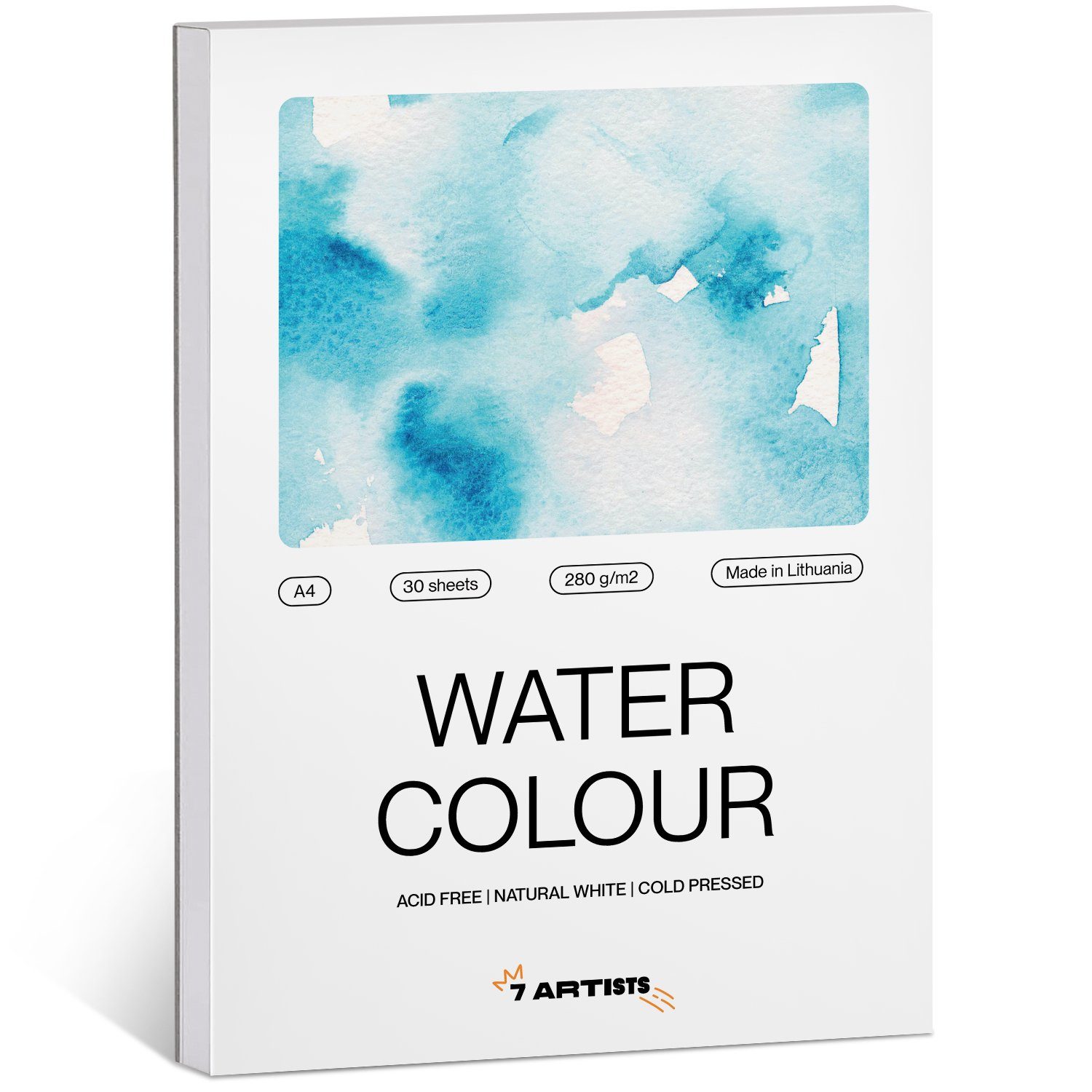 7 Artists Aquarellpapier 7 Artists Aquarellpapier 280 g/m² Weiß Aquarellblock A4 / A5 / A6, 30 - 60 Blatt