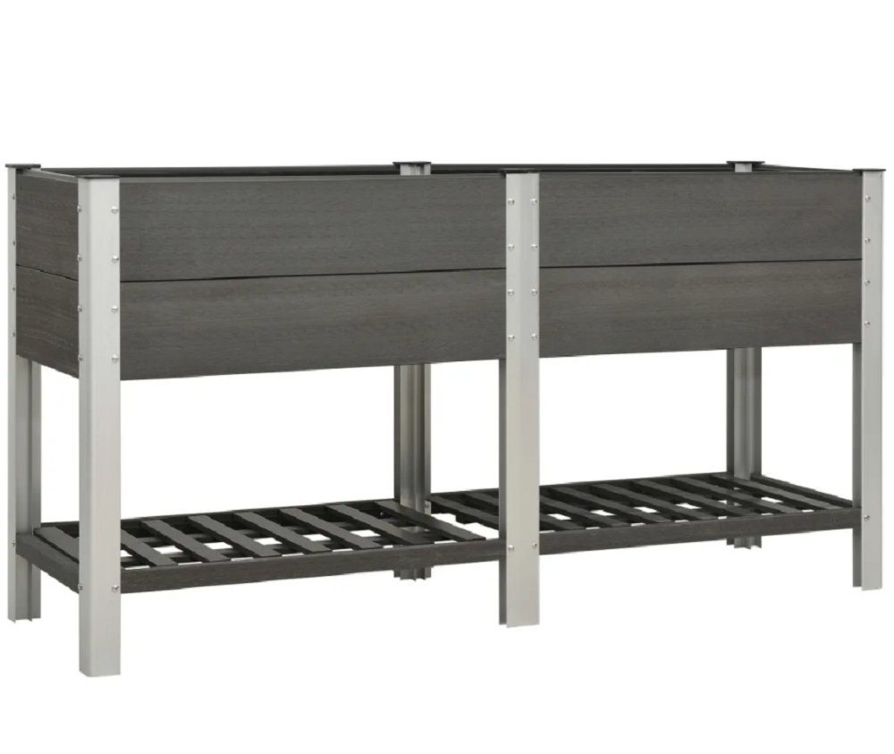 vidaXL Hochbeet »GartenHochbeet mit Ablage 175x50x90 cm WPC Grau