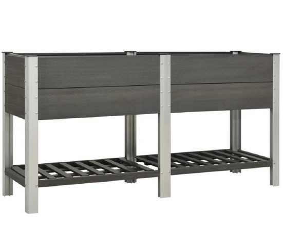 vidaXL Hochbeet »GartenHochbeet mit Ablage 175x50x90 cm WPC Grau